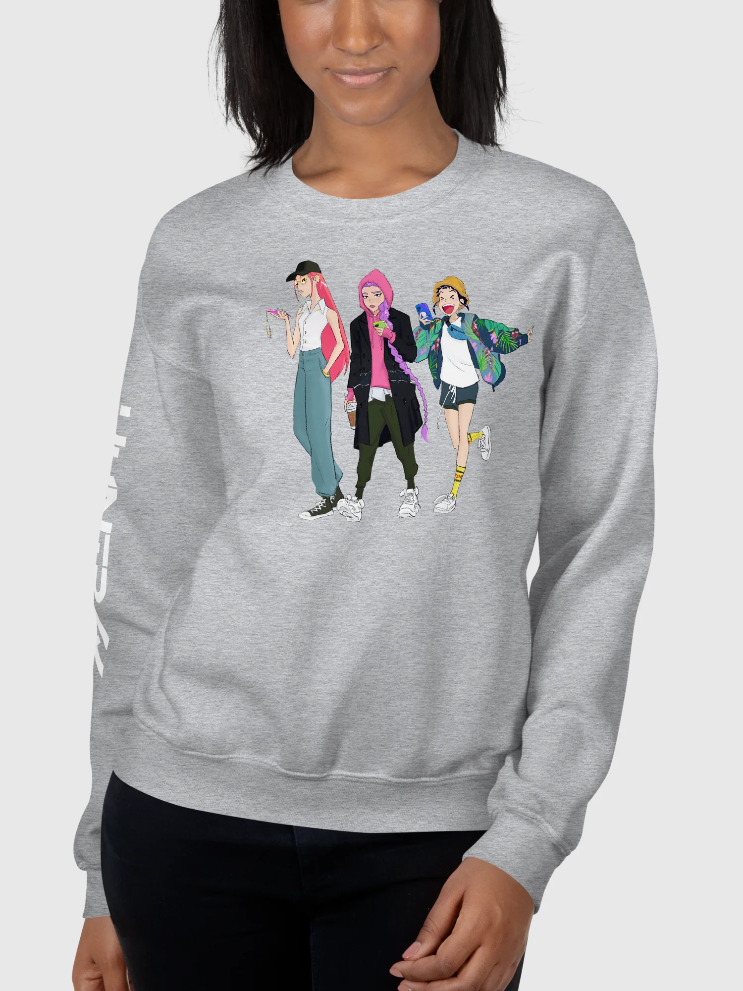 KPop Demon Hunters Off Duty HUNTR/X Sweatshirt - Image 4