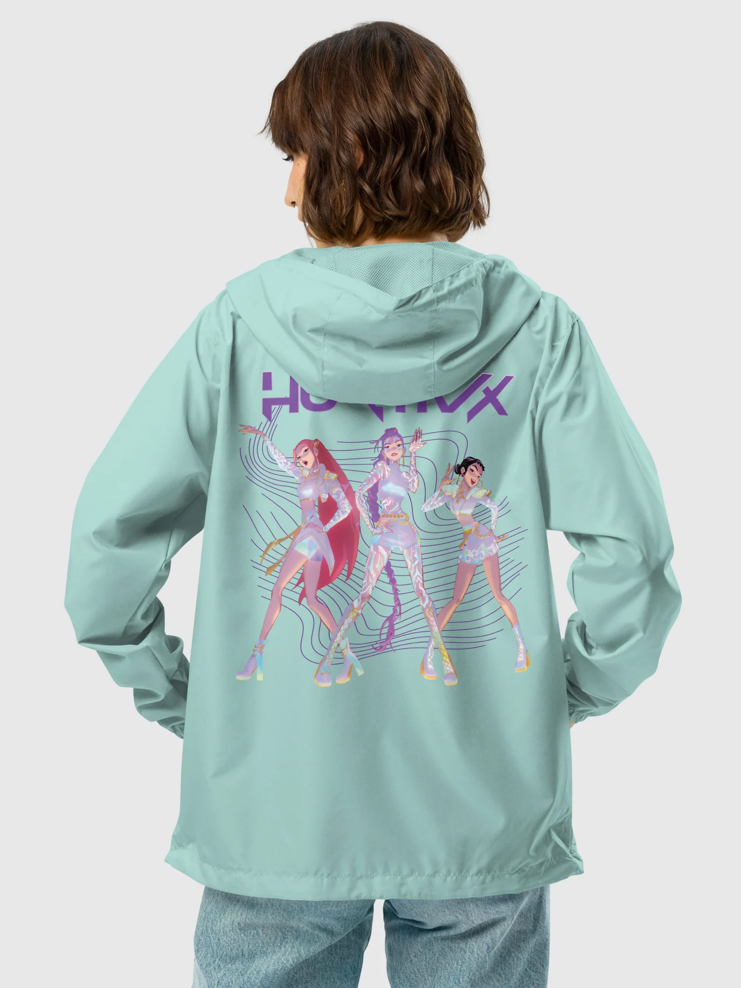 KPop Demon Hunters HUNTR/X Zip Up Windbreaker - Image 3