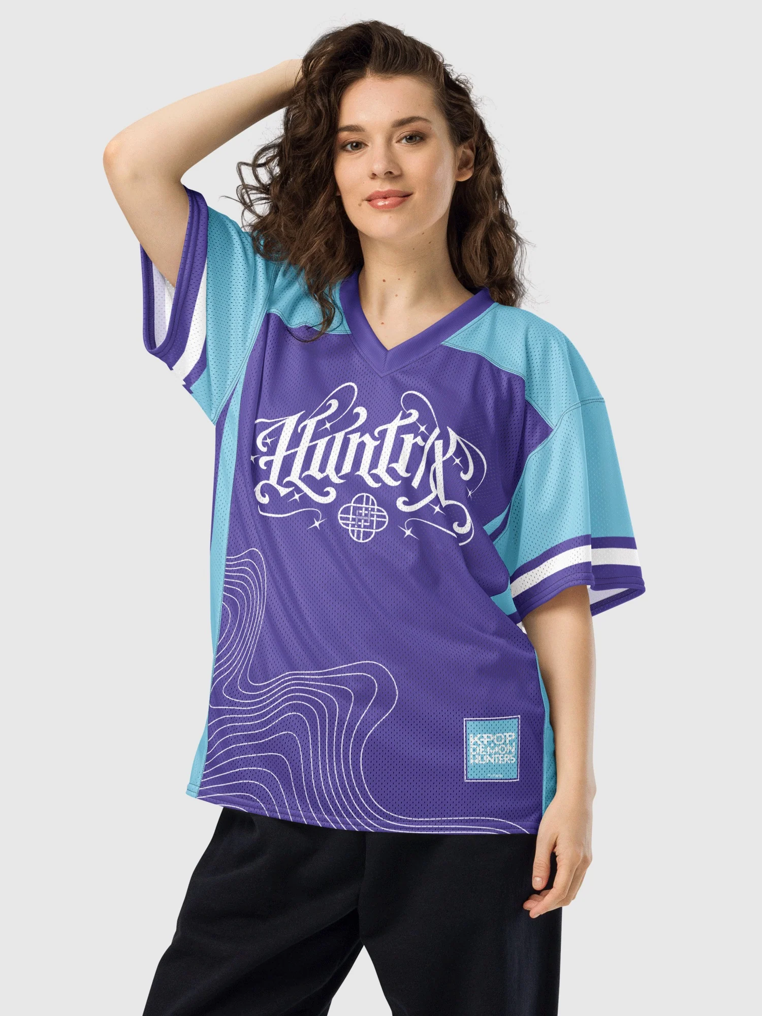 KPop Demon Hunters HUNTR/X Honmoon Football Jersey - Image 3