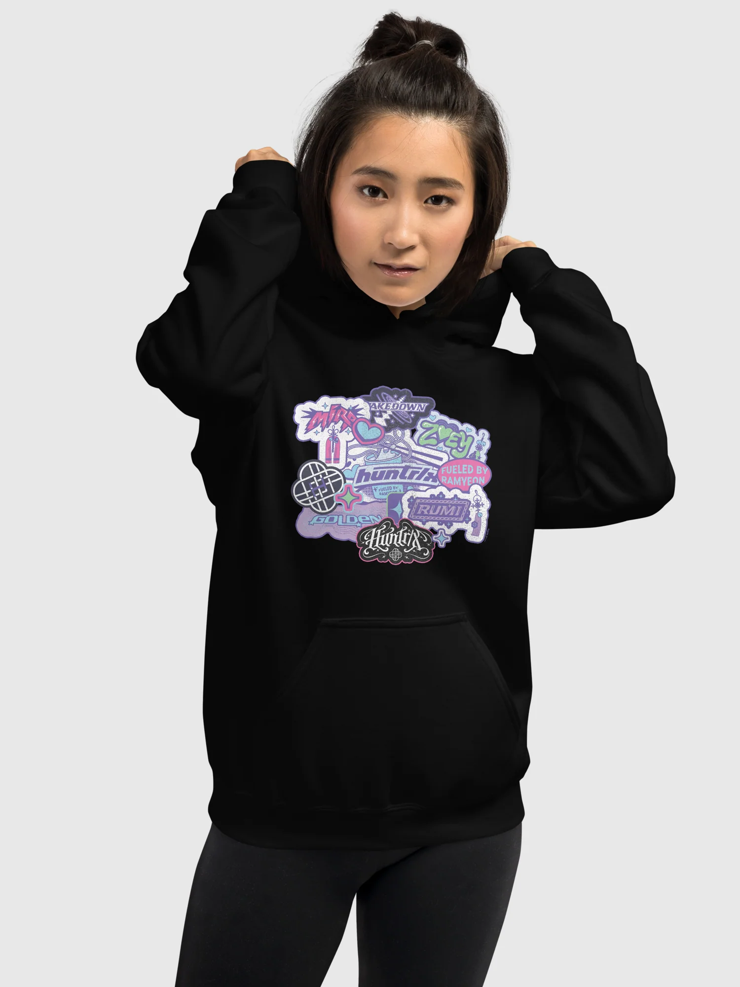 KPop Demon Hunters HUNTR/X Hoodie Collage - Image 4