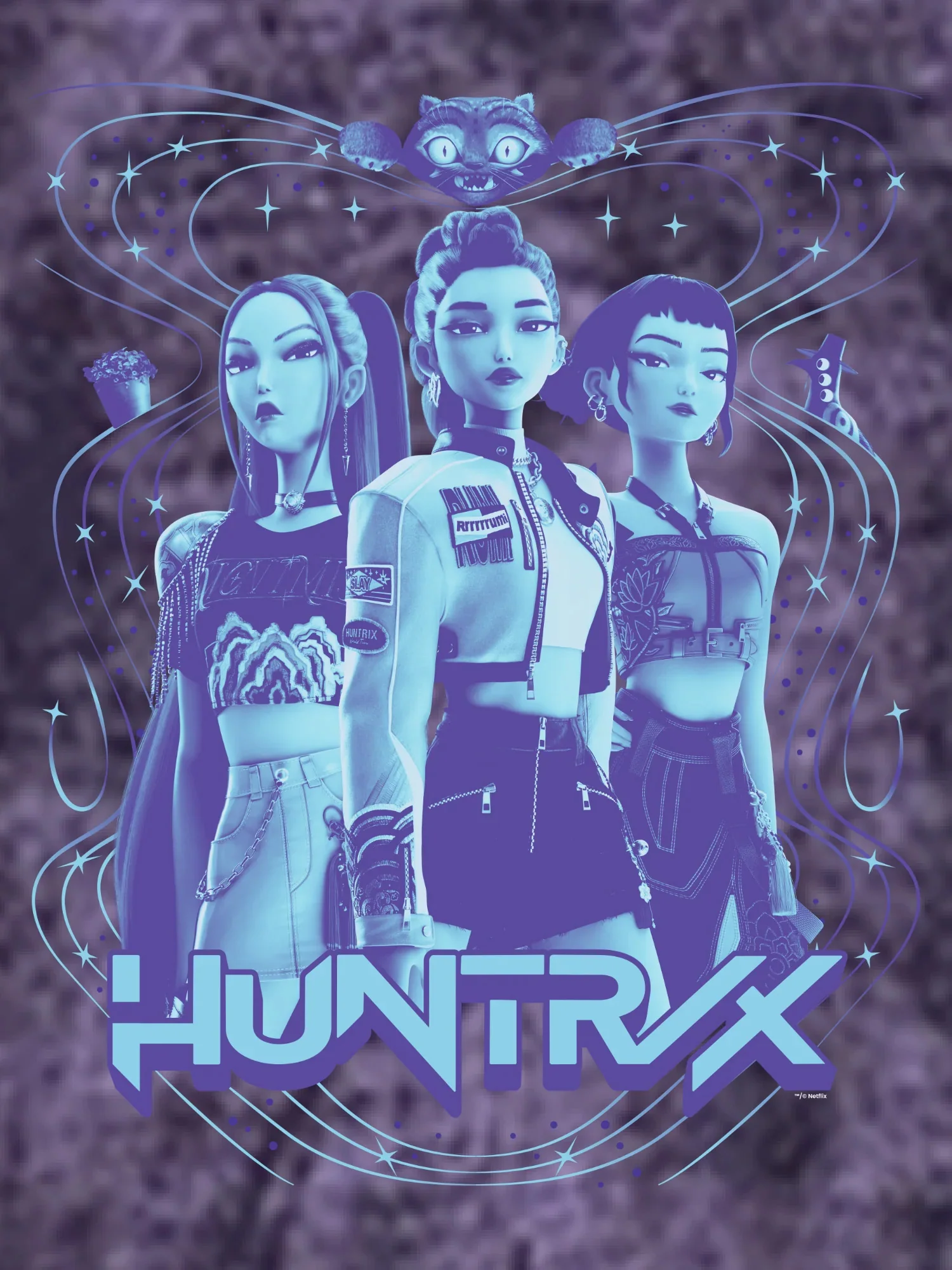 KPop Demon Hunters HUNTR/X Mineral Wash Adult Hoodie - Image 2
