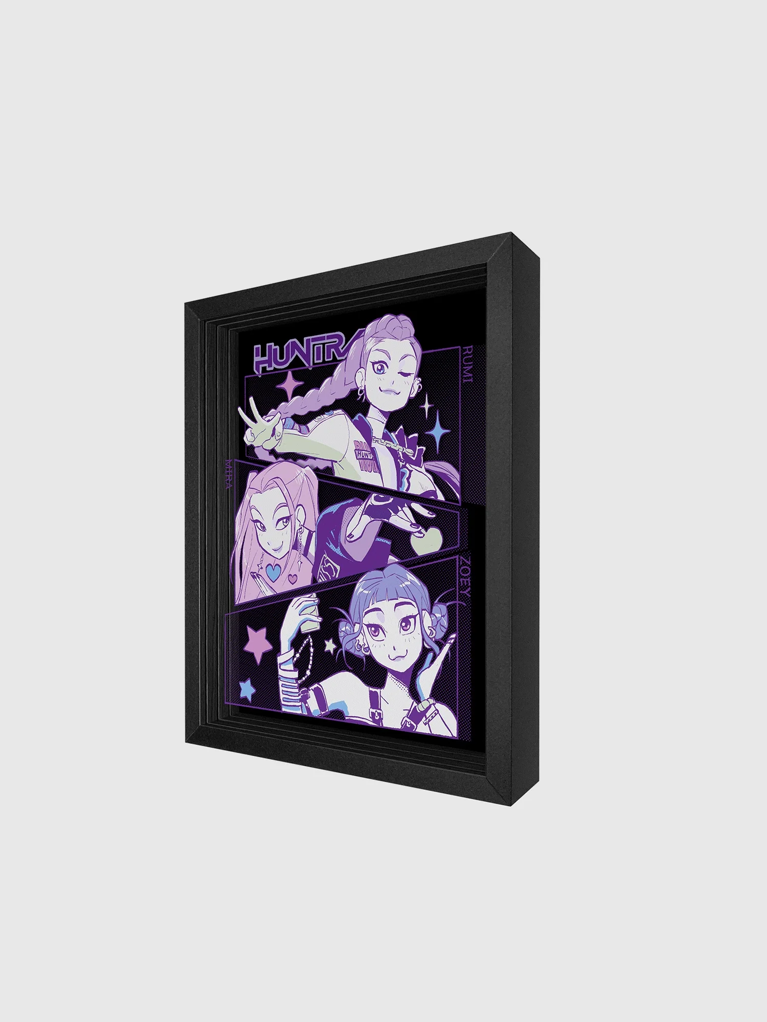 KPop Demon Hunters HUNTR/X Shadowbox Art - Image 2