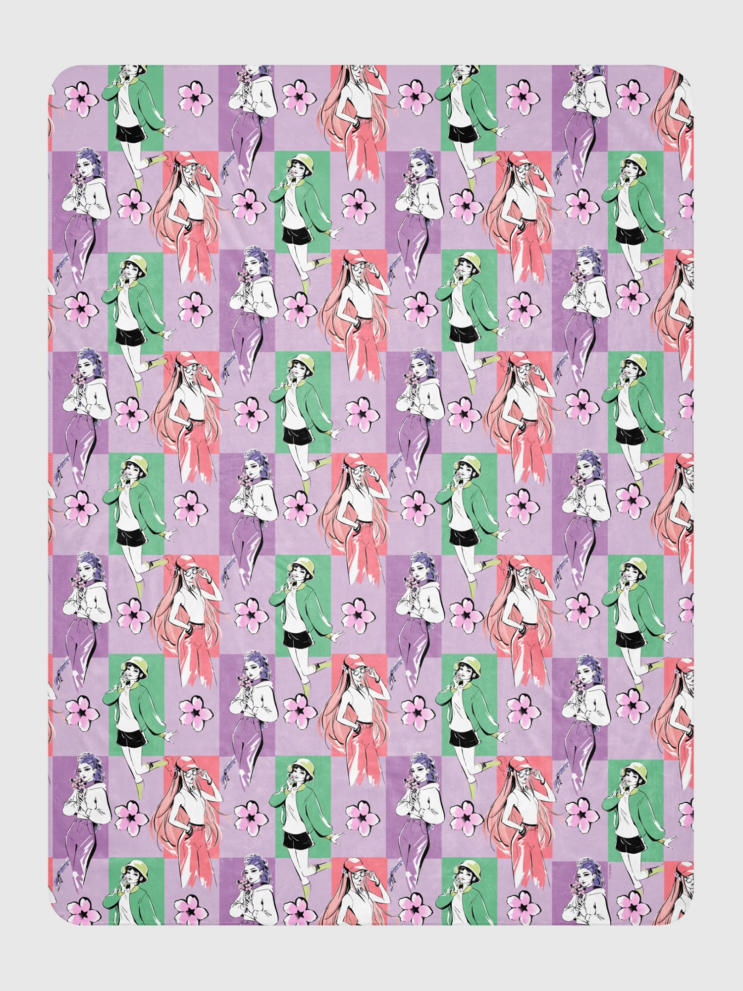 KPop Demon Hunters HUNTR/X Sherpa Blanket Spring - Image 5