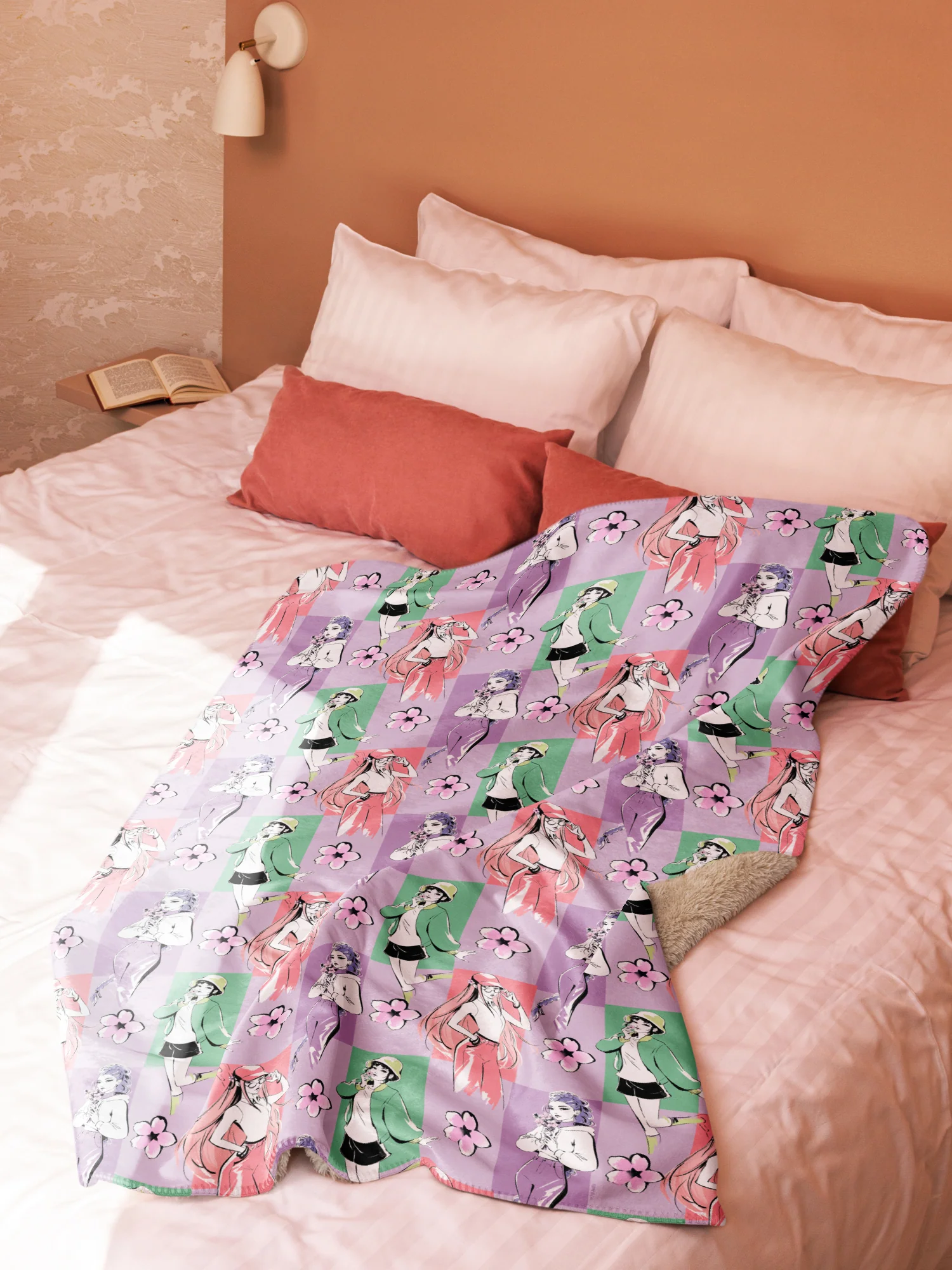 KPop Demon Hunters HUNTR/X Sherpa Blanket Spring - Image 8