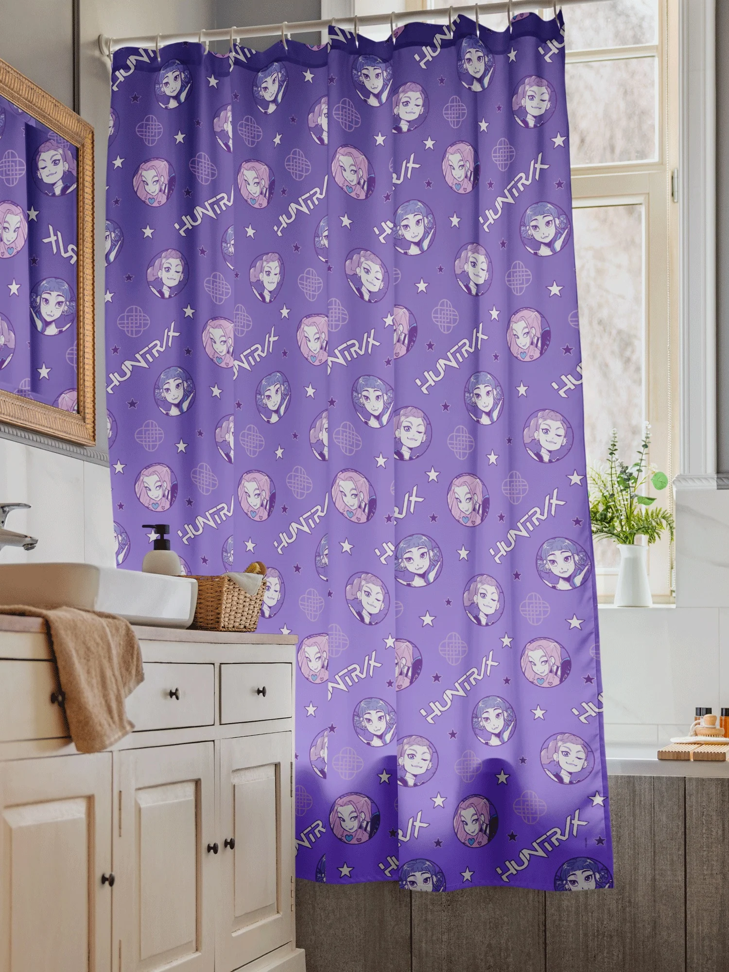 KPop Demon Hunters HUNTR/X Shower Curtain - Image 3