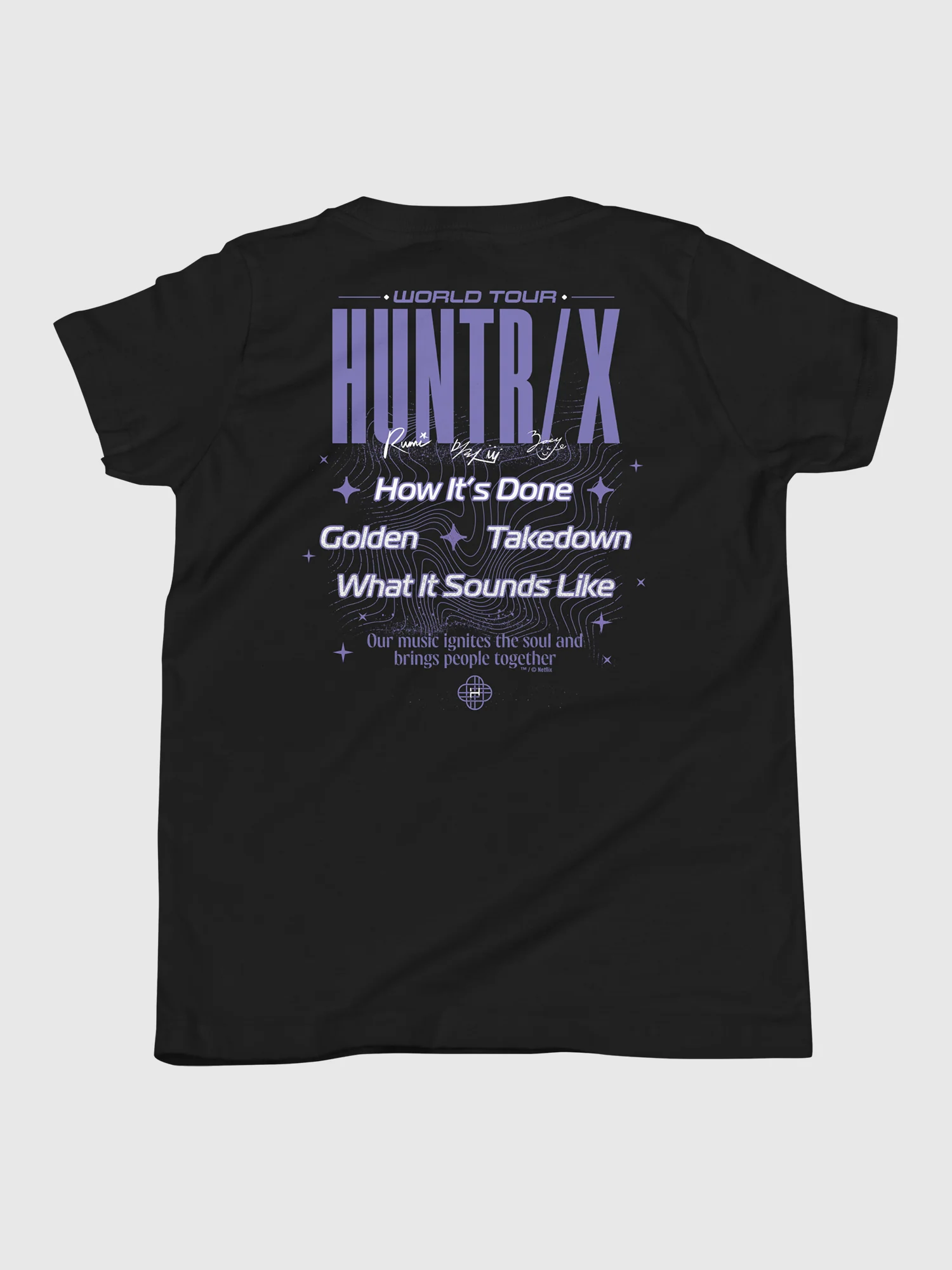 KPop Demon Hunters HUNTR/X World Tour Kids T-Shirt - Image 2