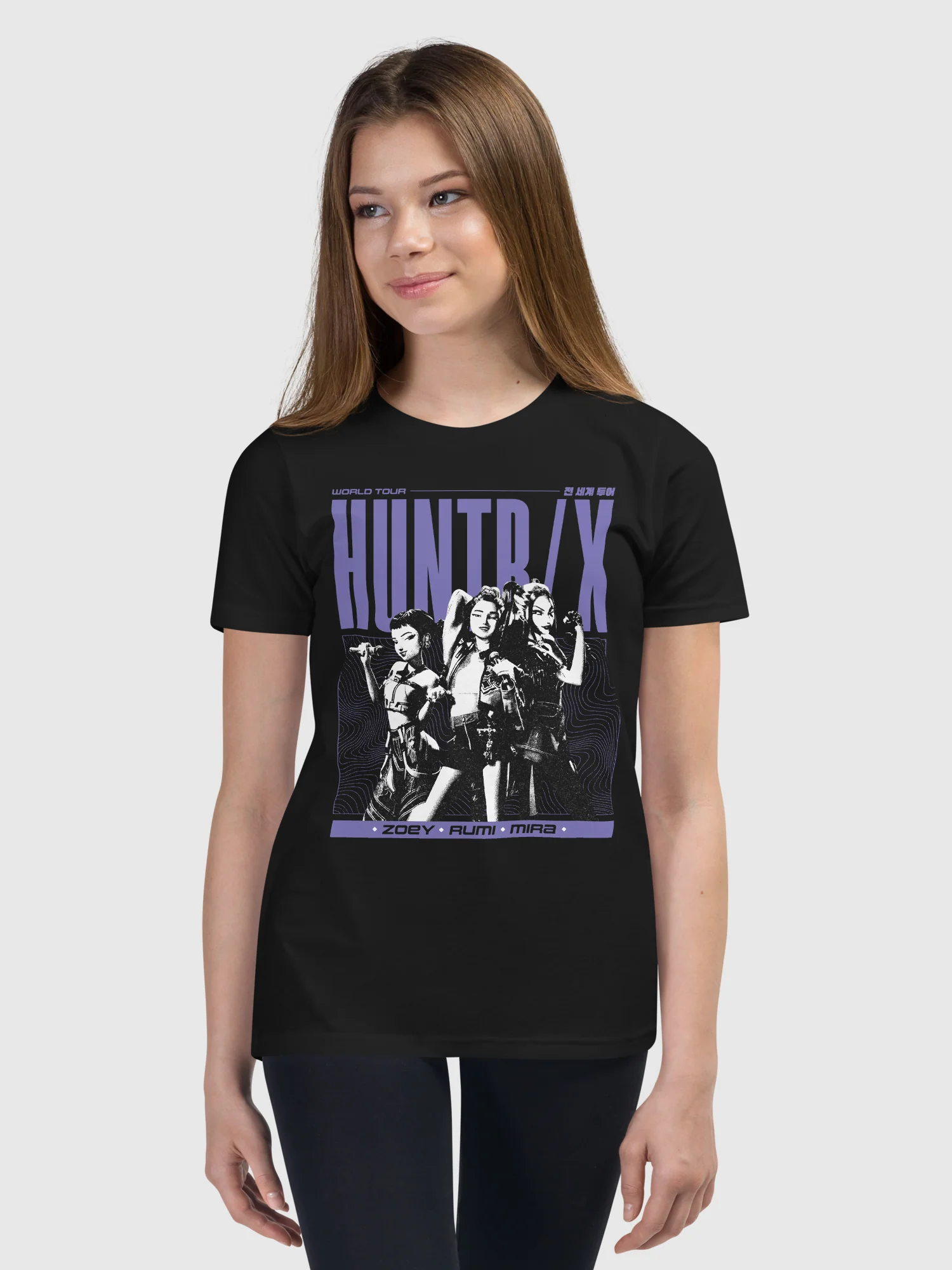 KPop Demon Hunters HUNTR/X World Tour Kids T-Shirt - Image 3