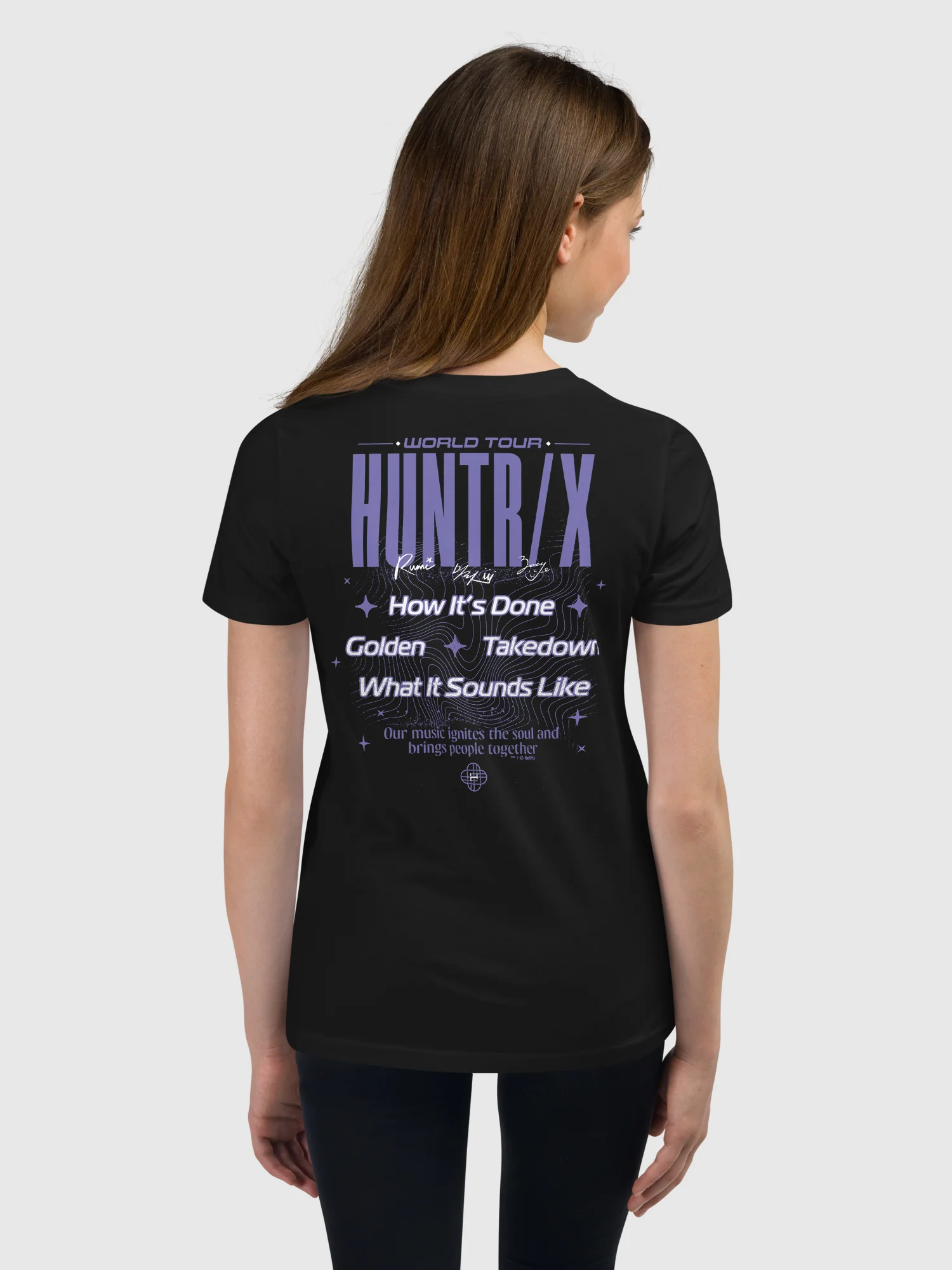 KPop Demon Hunters HUNTR/X World Tour Kids T-Shirt - Image 4