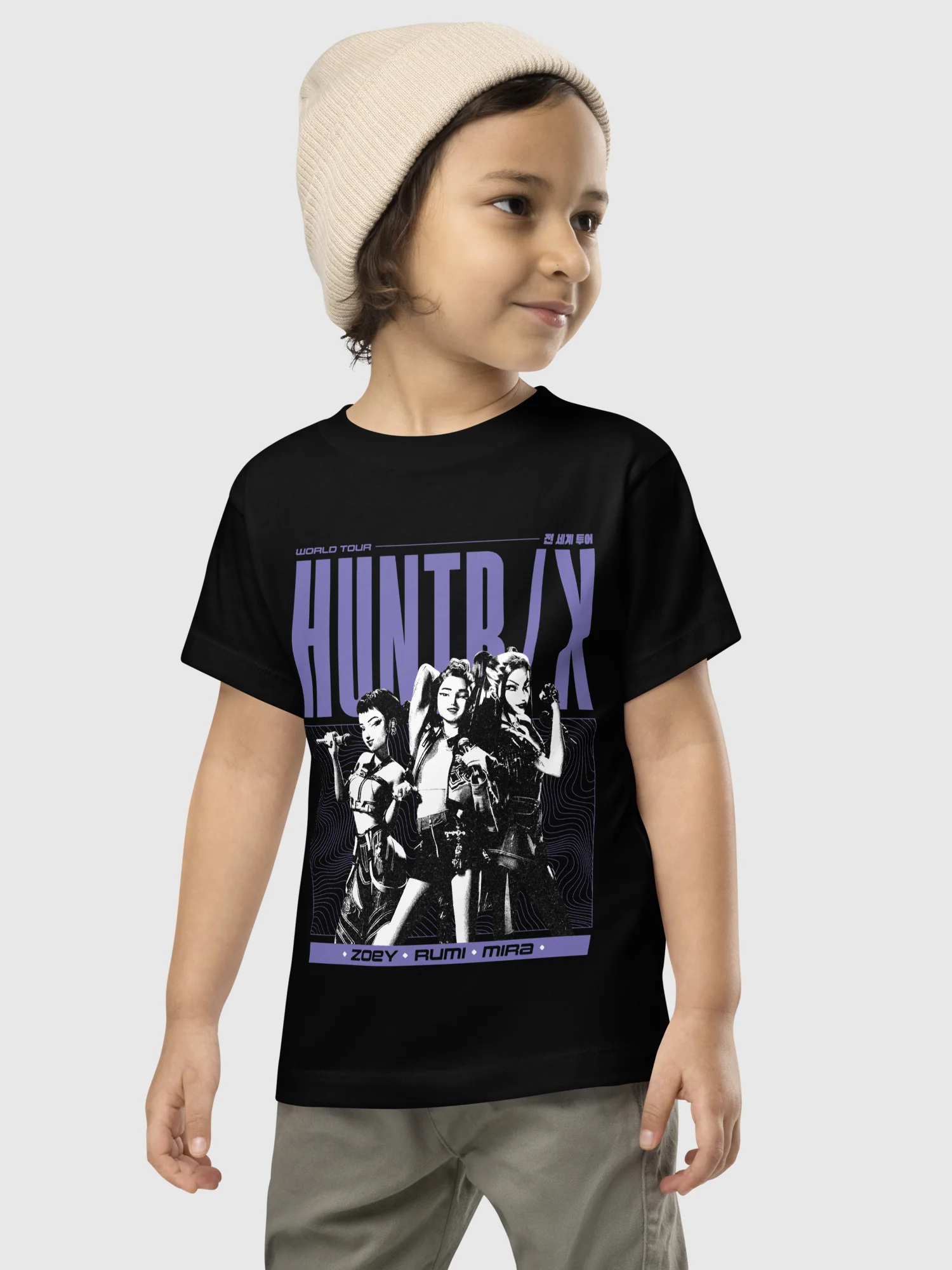KPop Demon Hunters HUNTR/X World Tour Toddler T-Shirt - Image 3