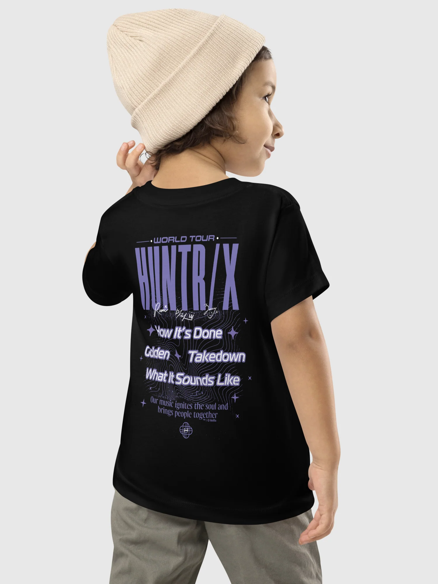 KPop Demon Hunters HUNTR/X World Tour Toddler T-Shirt - Image 4