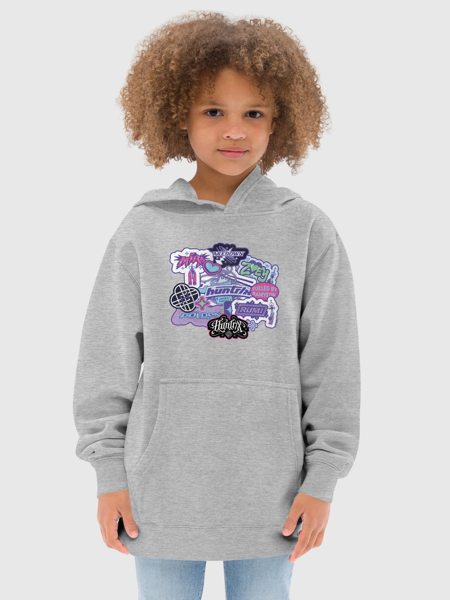 KPop Demon Hunters HUNTR/X Youth Hoodie Collage - Image 4