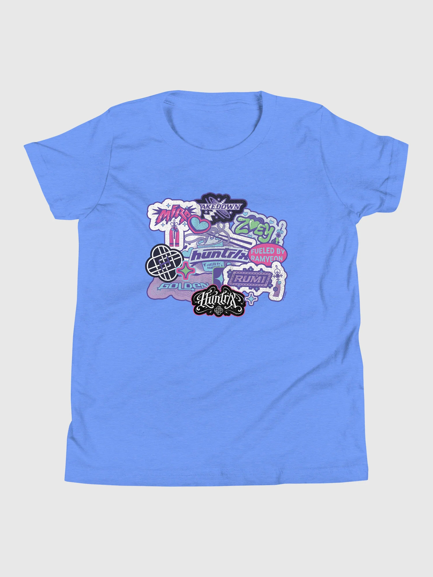 KPop Demon Hunters HUNTR/X Youth T-Shirt Collage - Image 3