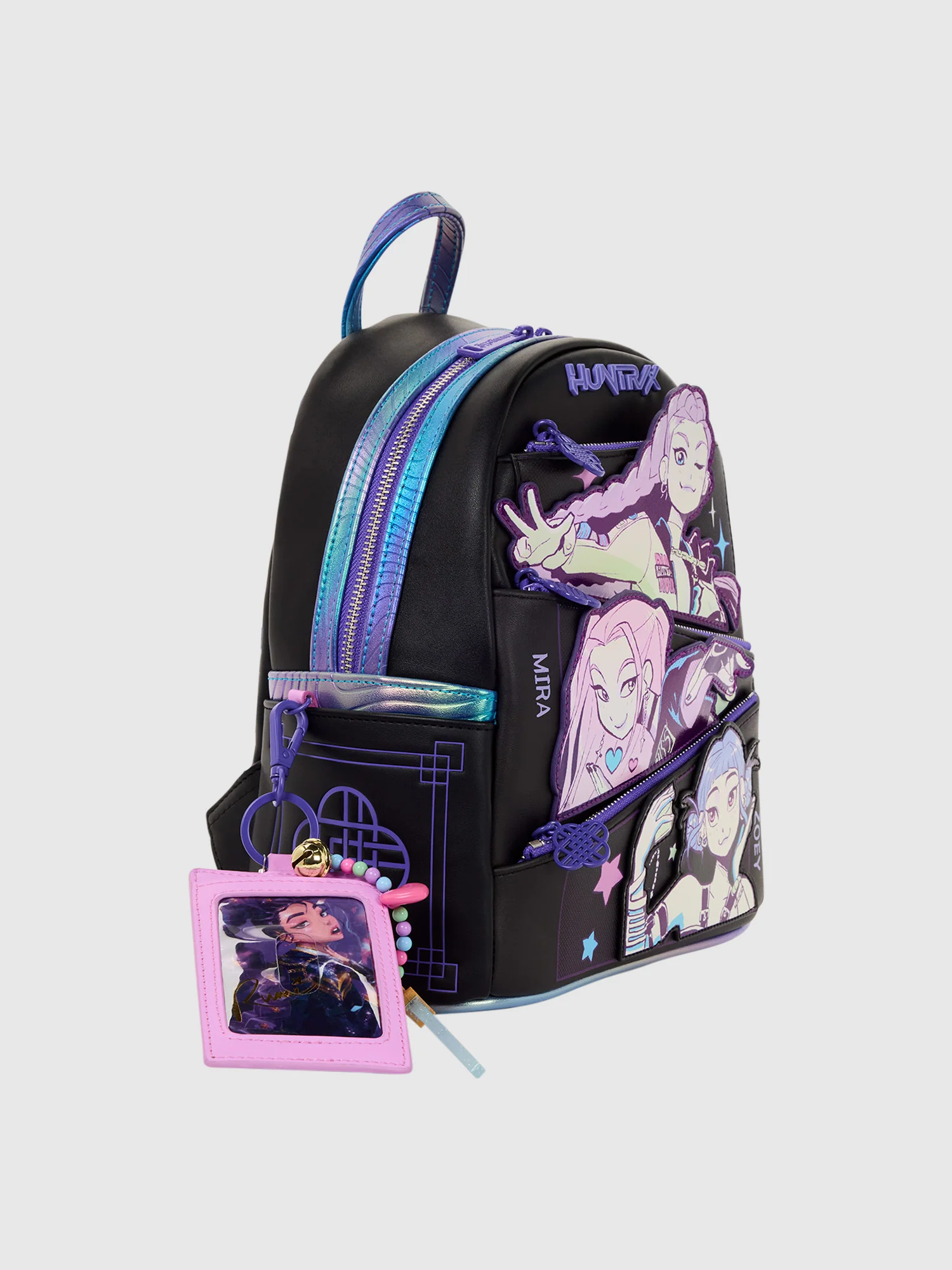 KPop Demon Hunters HUNTR/X Mini Backpack with Photo Card Charm - Image 4