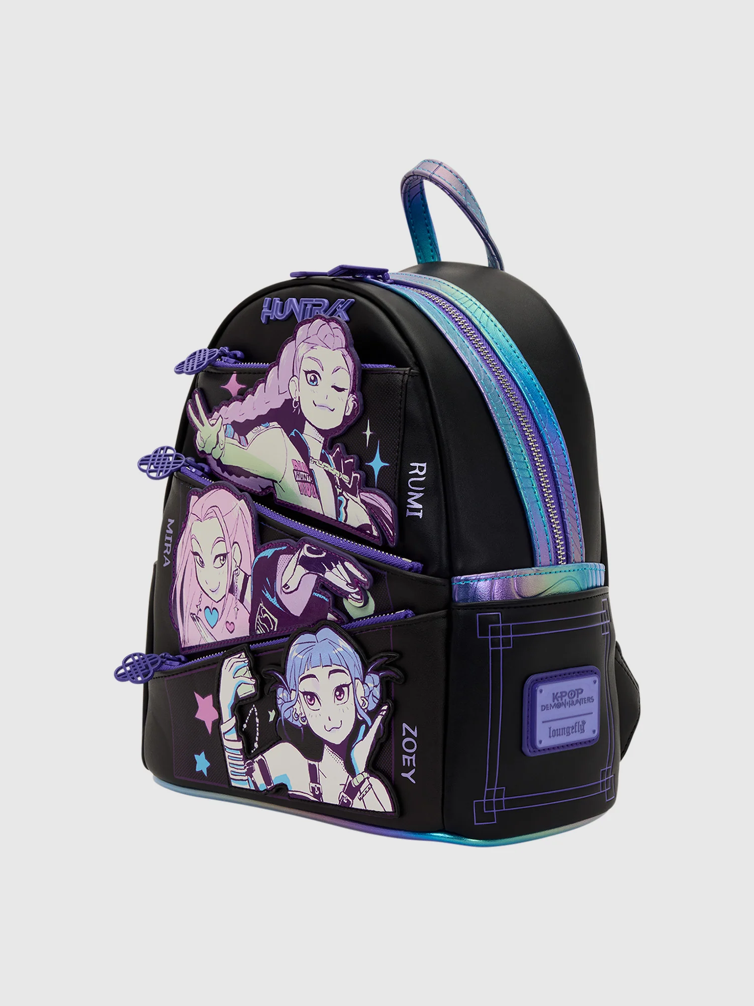 KPop Demon Hunters HUNTR/X Mini Backpack with Photo Card Charm - Image 5