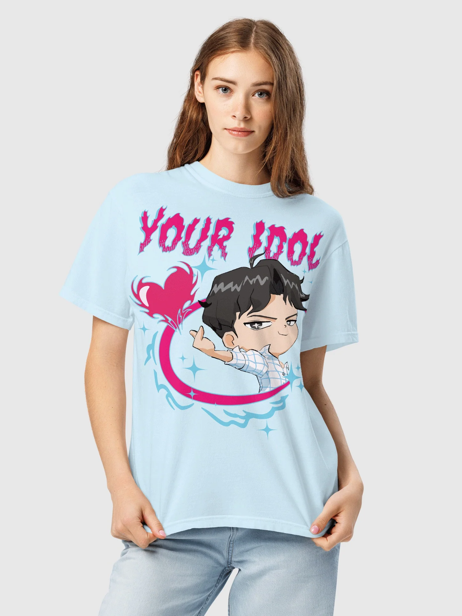 KPop Demon Hunters Jinu Chibi Comfort Colors T-Shirt - Image 6