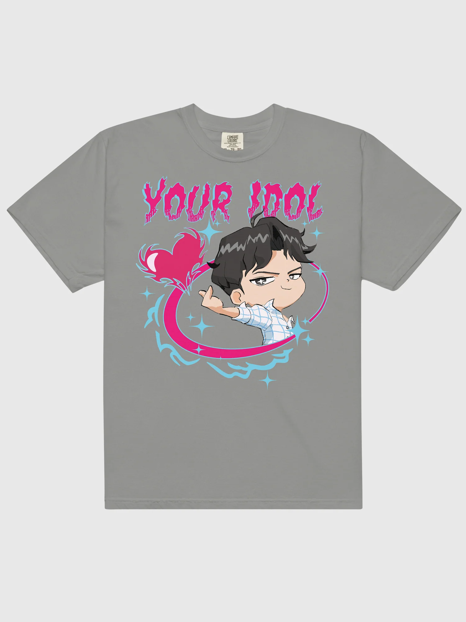 KPop Demon Hunters Jinu Chibi Comfort Colors T-Shirt - Image 8