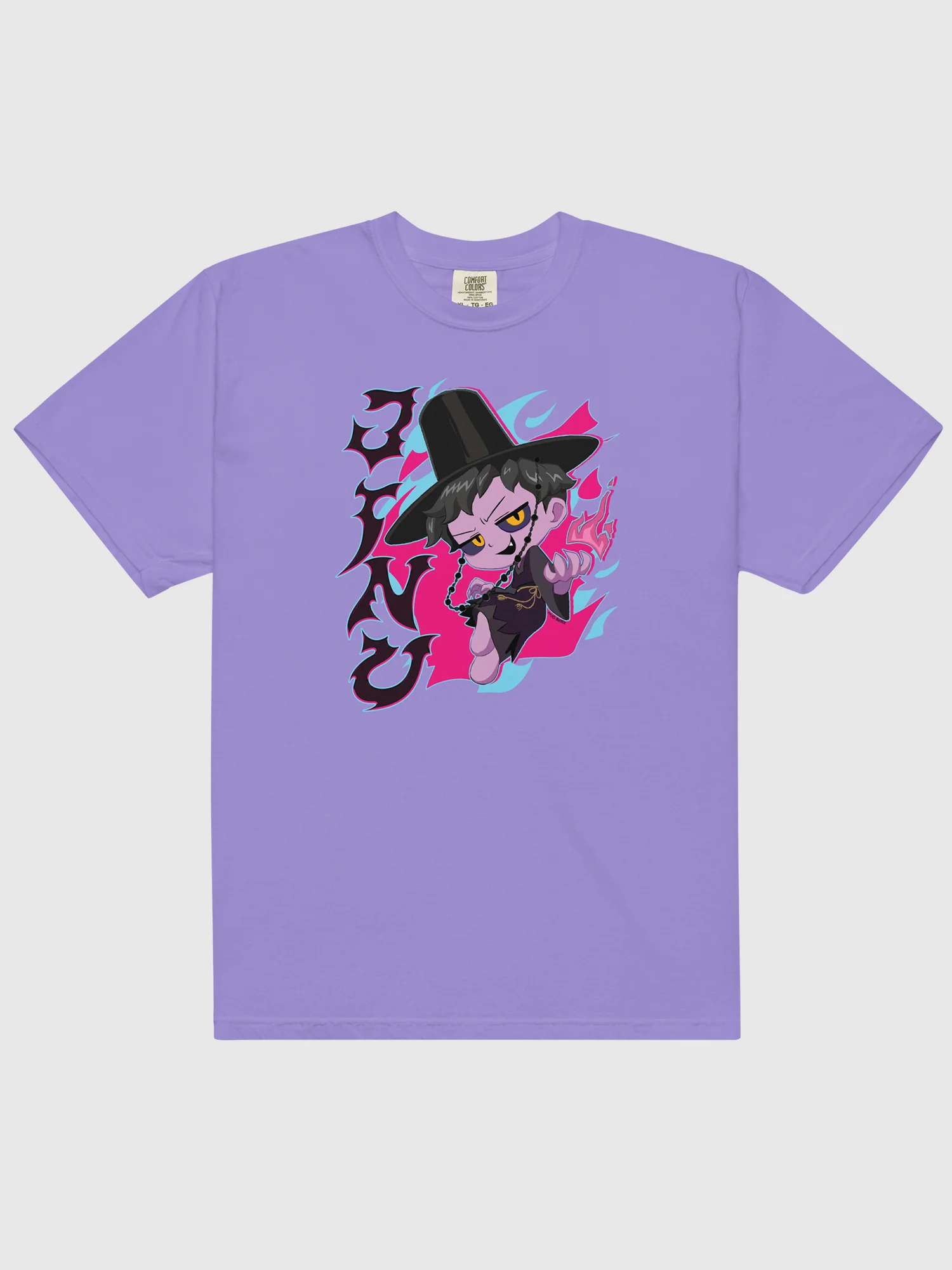 KPop Demon Hunters Jinu Chibi Comfort Colors T-Shirt - Image 5