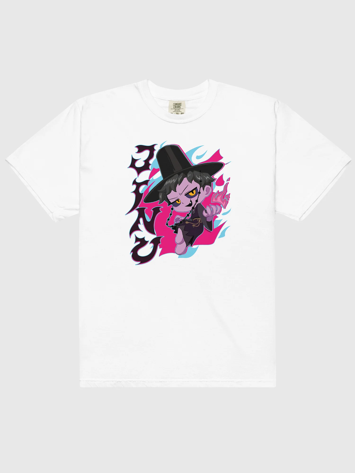 KPop Demon Hunters Jinu Chibi Comfort Colors T-Shirt - Image 7