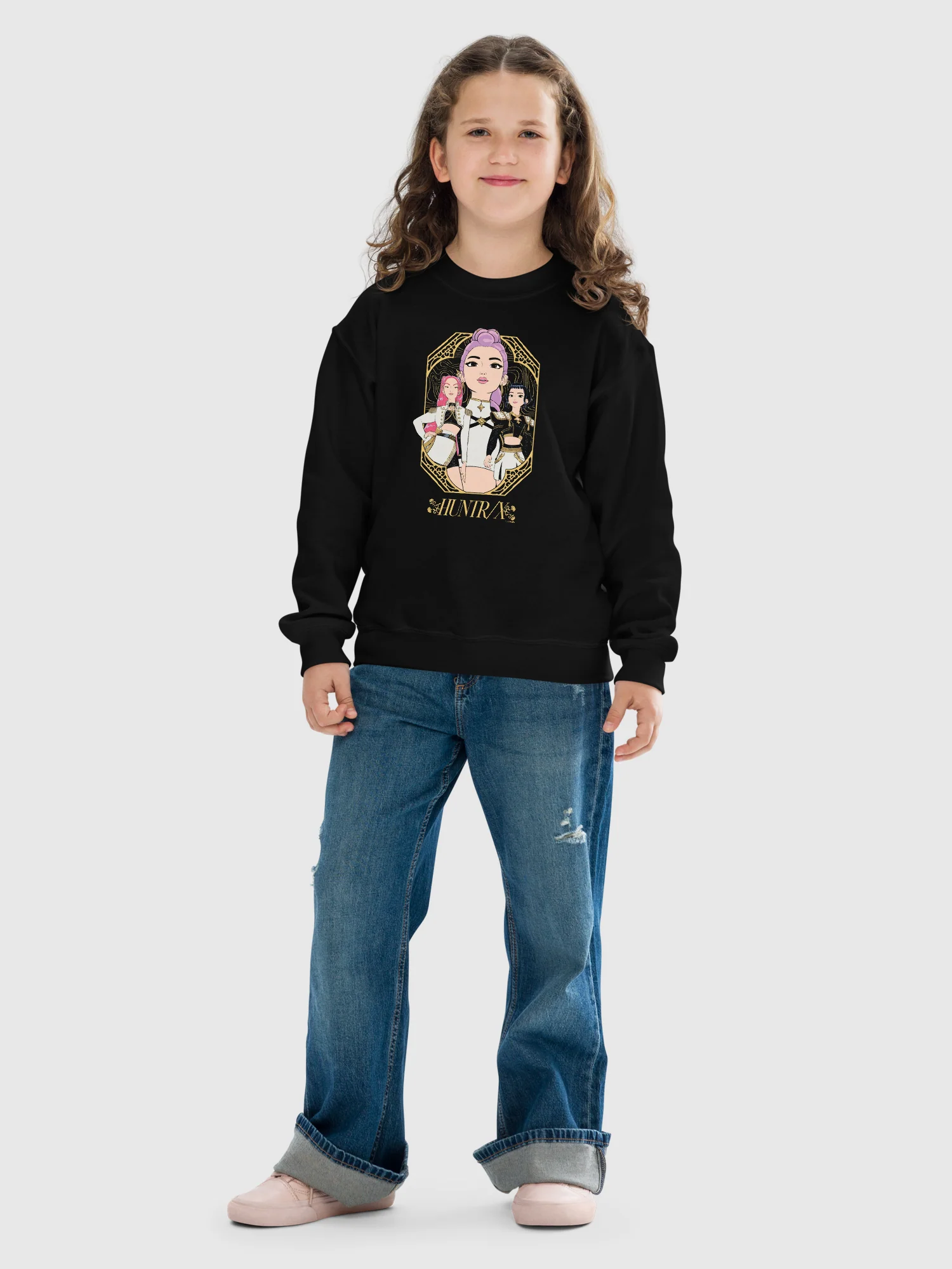 KPop Demon Hunters Kids Crewneck HUNTR/X Golden - Image 3