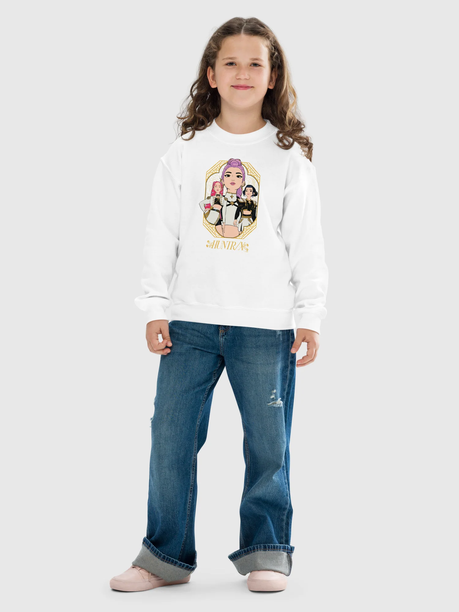KPop Demon Hunters Kids Crewneck HUNTR/X Golden - Image 4