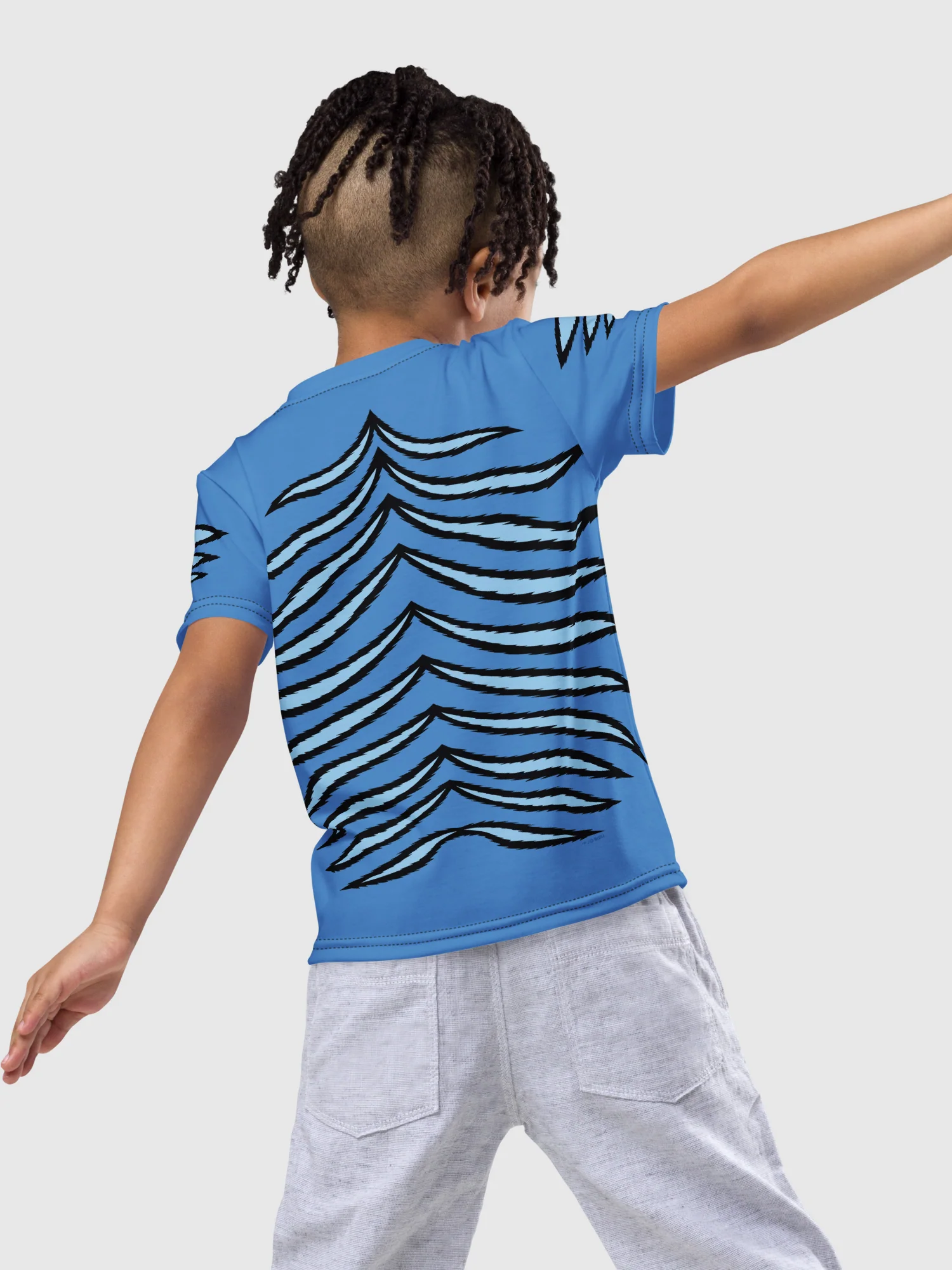 KPop Demon Hunters Kids T-Shirt Derpy Tiger Stripes - Image 4