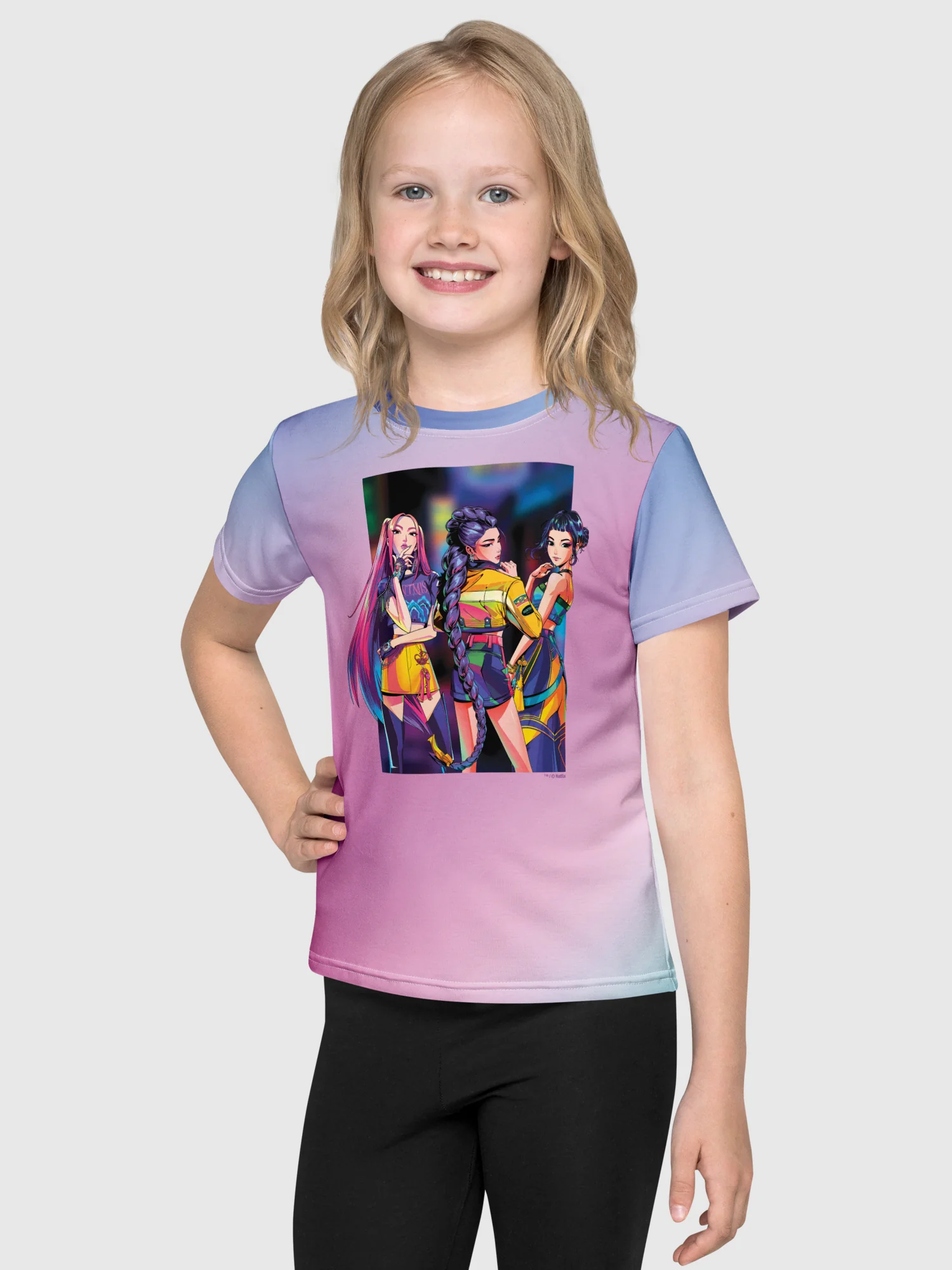 KPop Demon Hunters Kids T-Shirt HUNTR/X Electric Summer - Image 2
