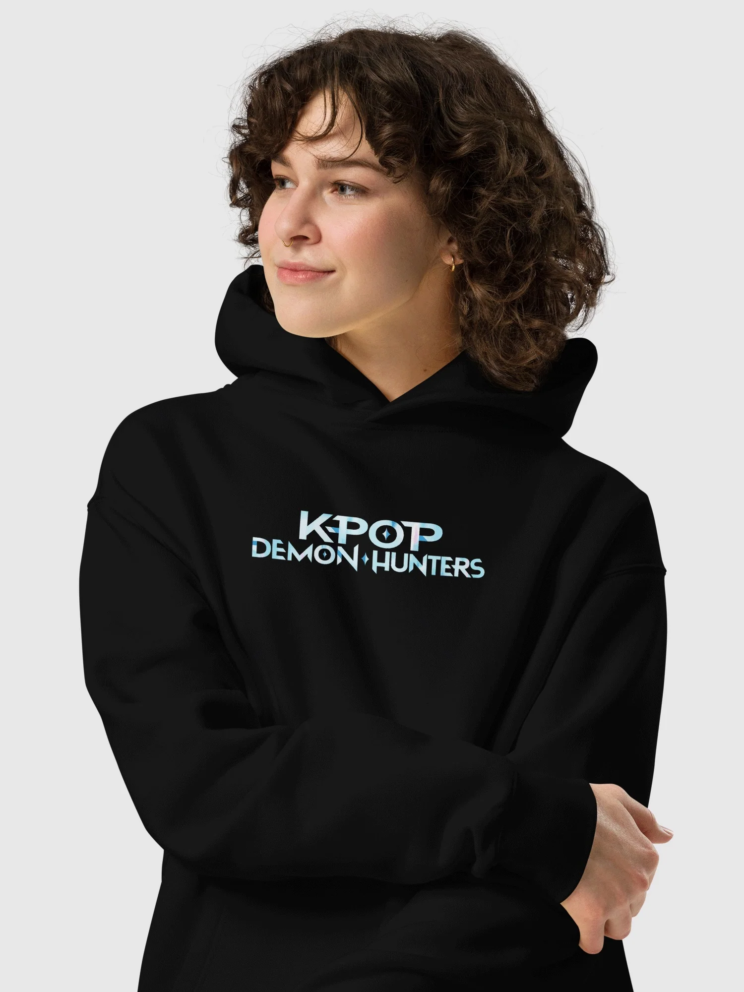 KPop Demon Hunters Light Sticks Oversized Hoodie - Image 4