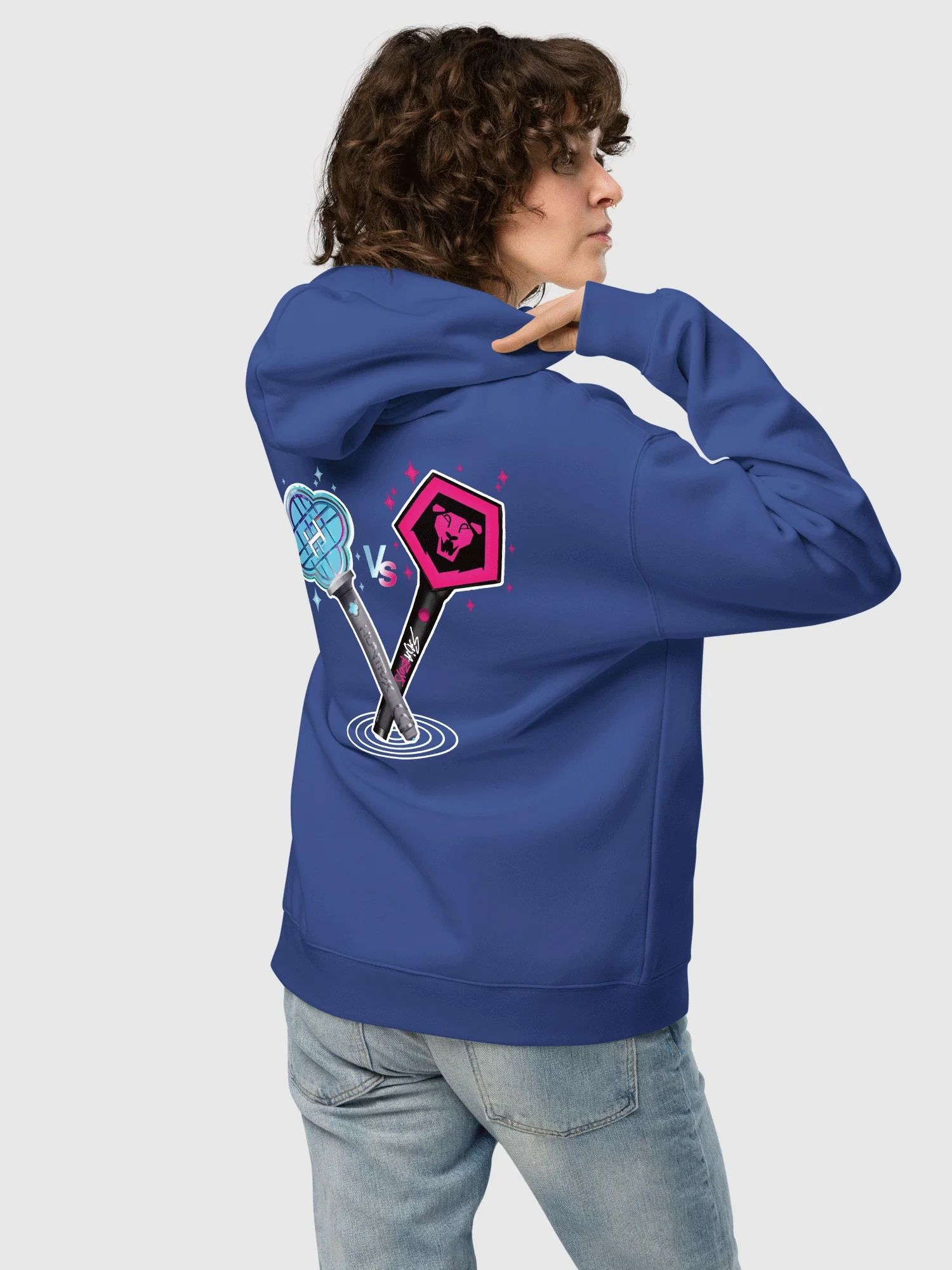KPop Demon Hunters Light Sticks Oversized Hoodie - Image 7
