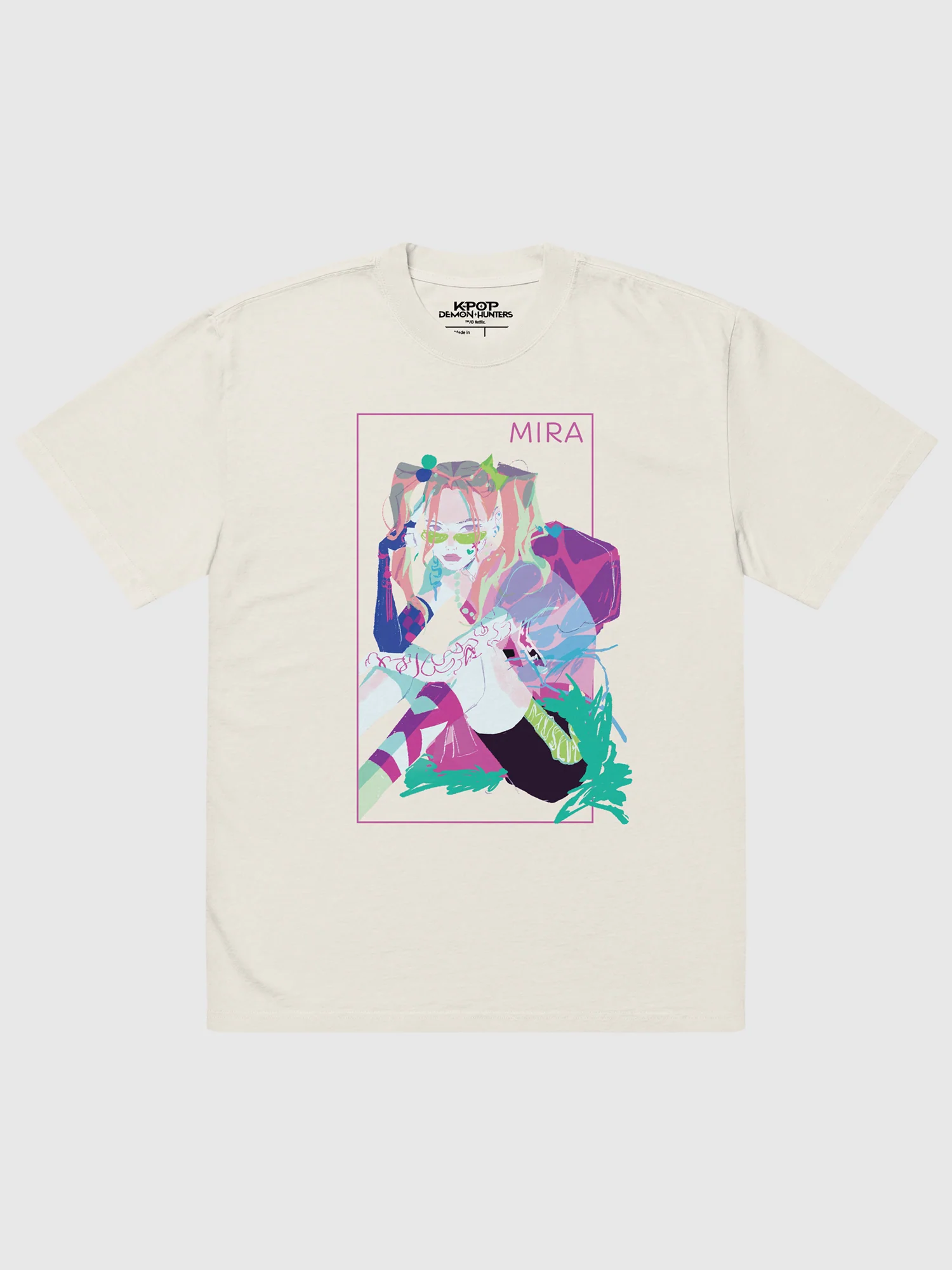 KPop Demon Hunters Mira Girl Crush Oversized T-Shirt - Image 2