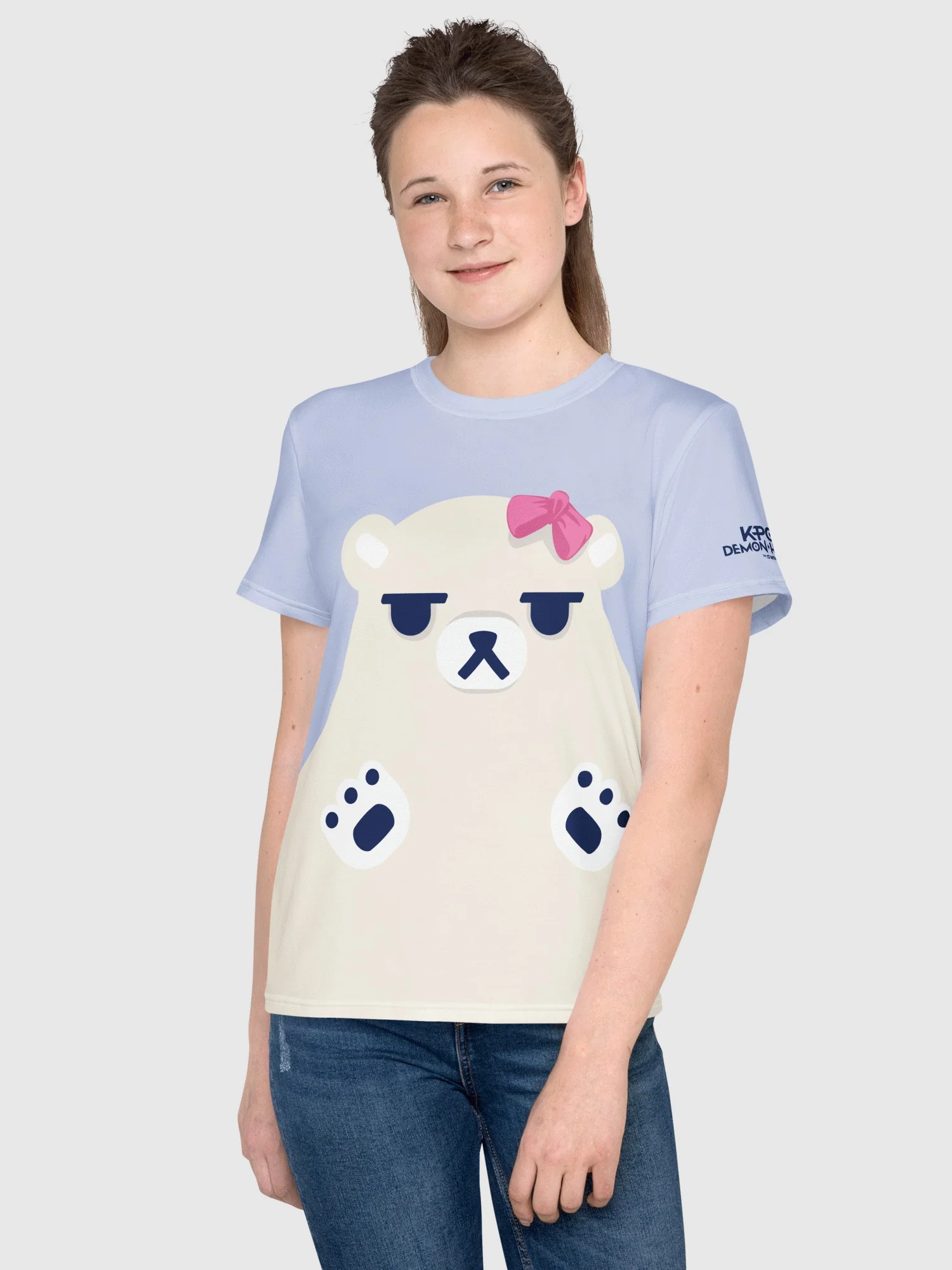 KPop Demon Hunters Mira's Polar Bear Youth T-shirt - Image 4