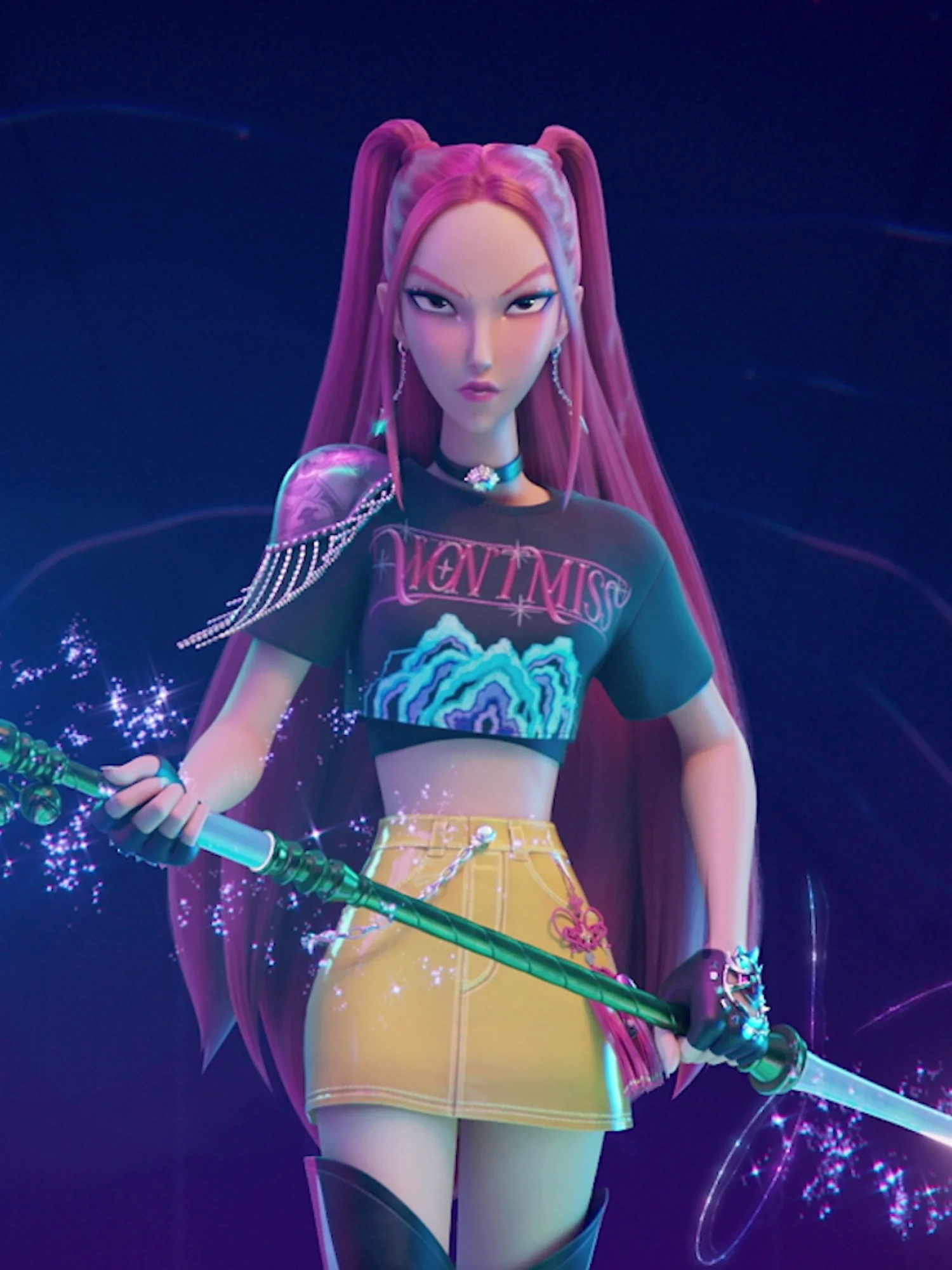 KPop Demon Hunters Mira's Won't Miss Crop Top - Image 2