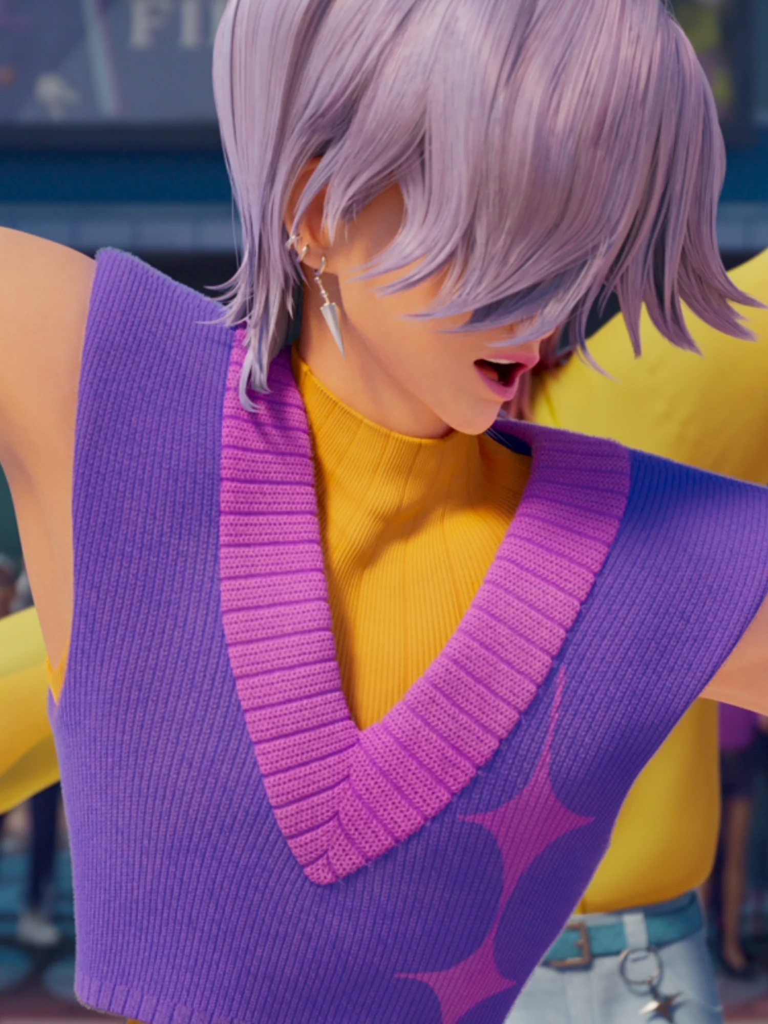 KPop Demon Hunters Mystery Saja's Knitted V-Neck Vest - Image 2