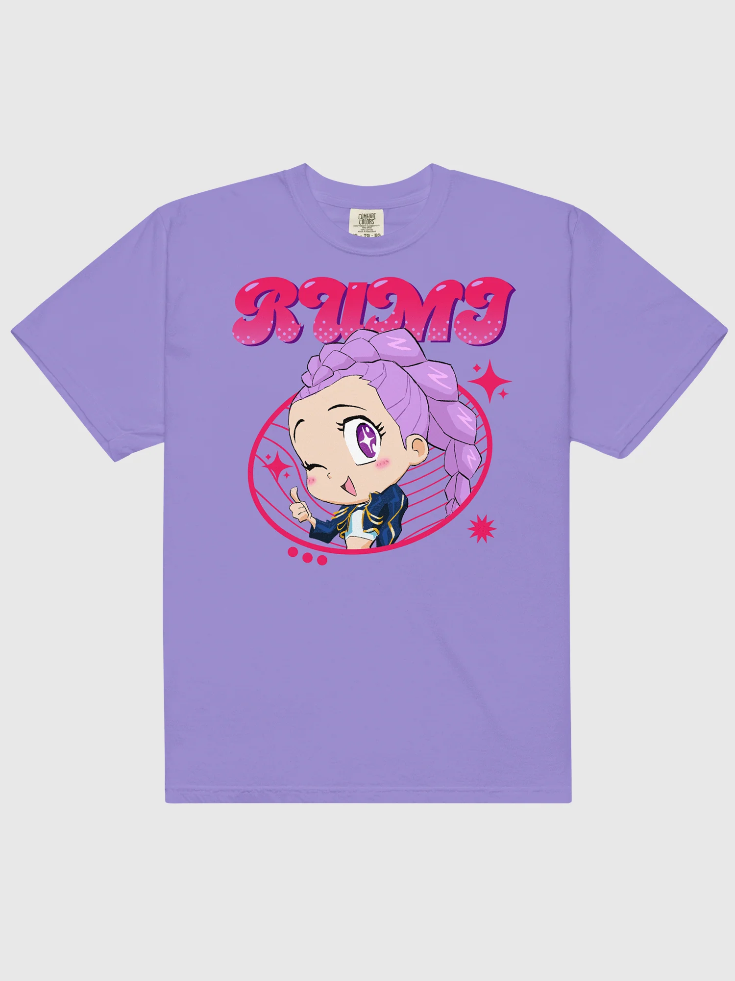 KPop Demon Hunters Rumi Chibi Comfort Colors T-Shirt - Image 9