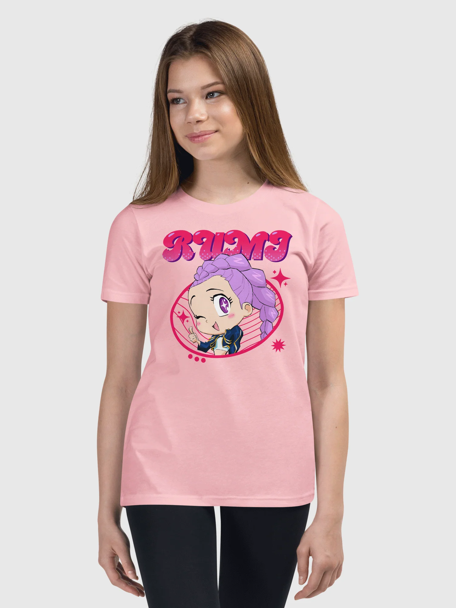 KPop Demon Hunters Rumi Chibi Kids T-Shirt - Image 4