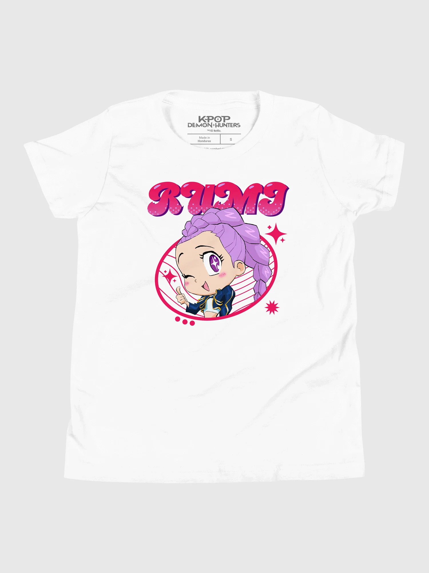 KPop Demon Hunters Rumi Chibi Kids T-Shirt - Image 5