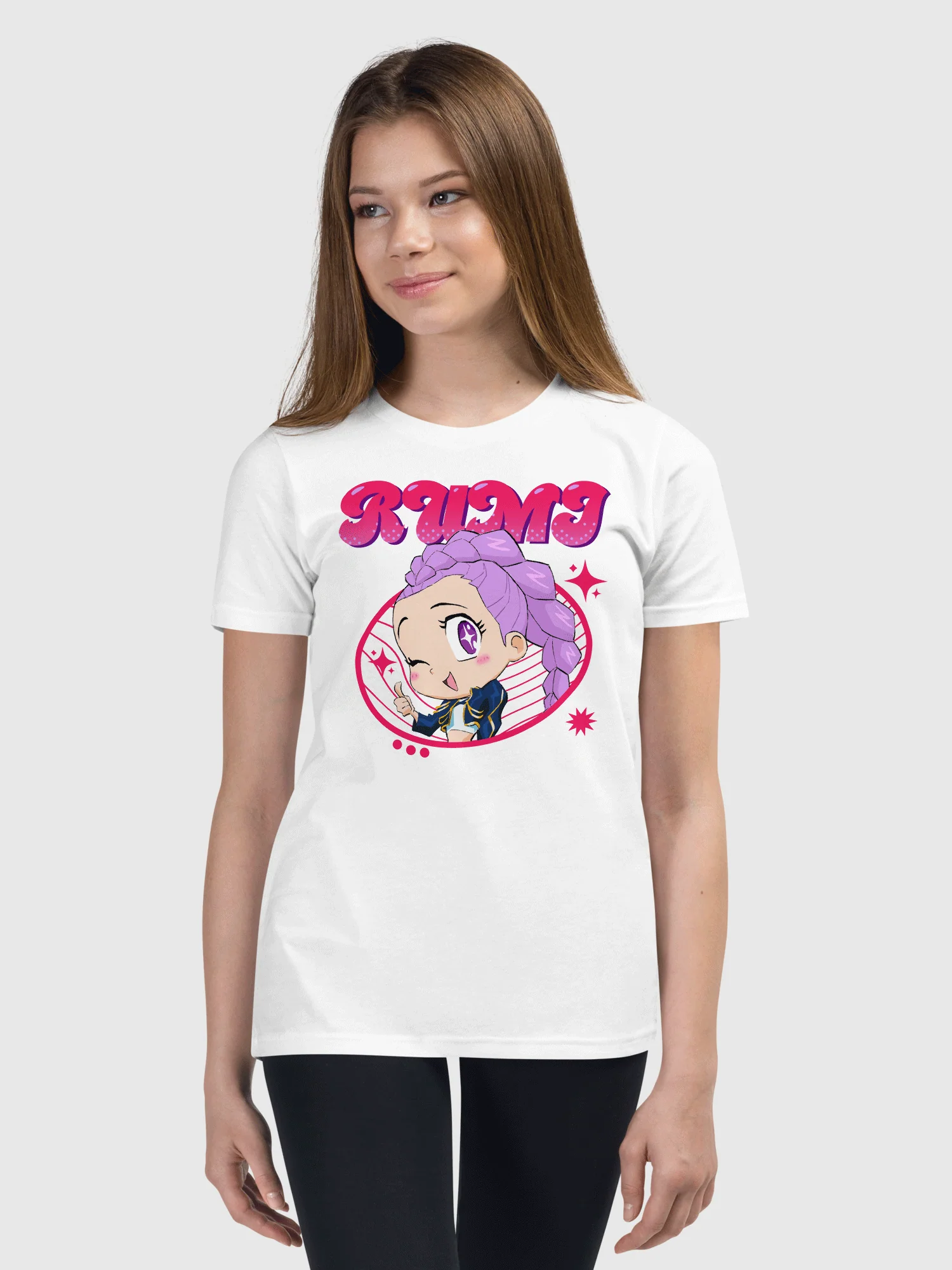 KPop Demon Hunters Rumi Chibi Kids T-Shirt - Image 6