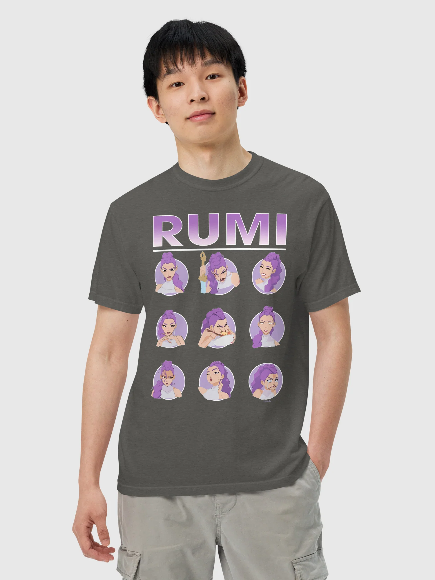KPop Demon Hunters Rumi Expressions Comfort Colors T-Shirt - Image 3