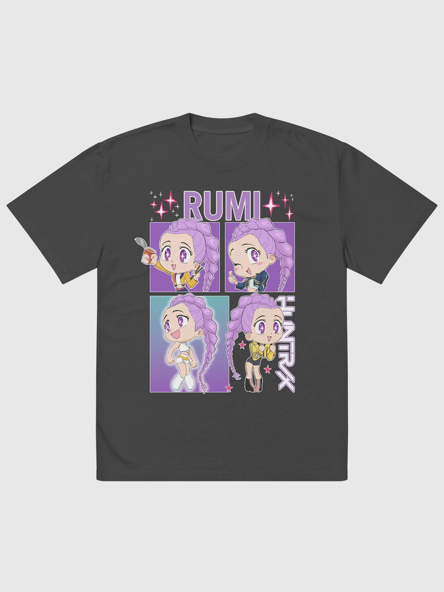 KPop Demon Hunters Rumi Oversized Faded T-Shirt - Image 2