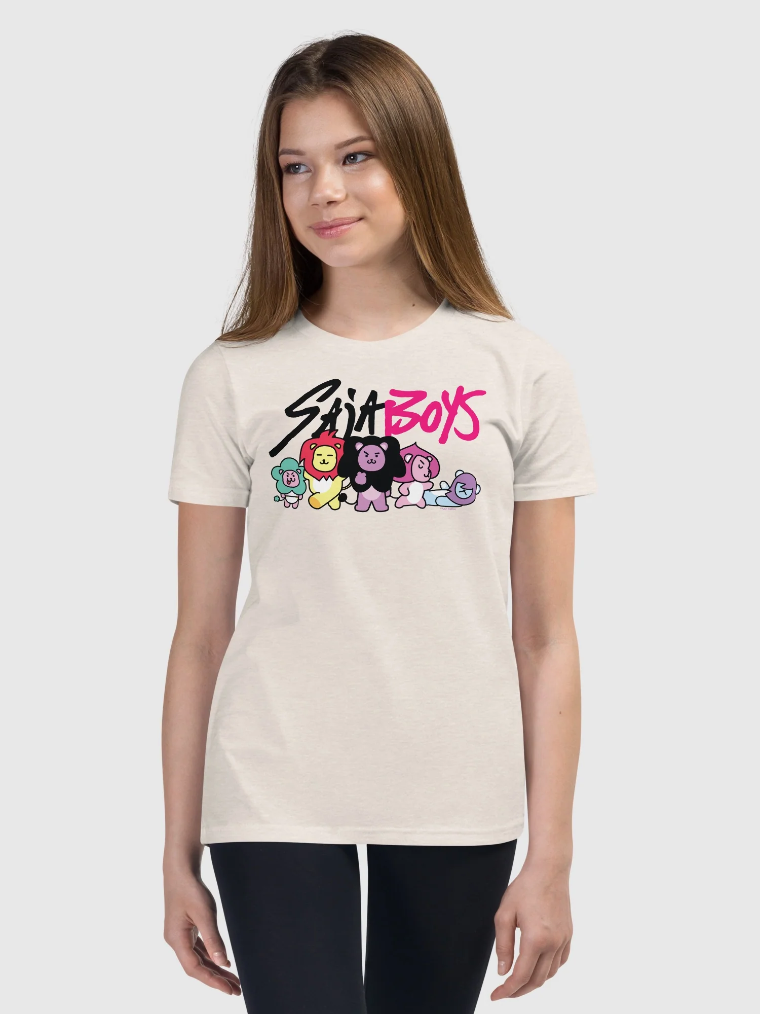 KPop Demon Hunters SAJA BOYS Lion Mascots Kids T-Shirt - Image 2
