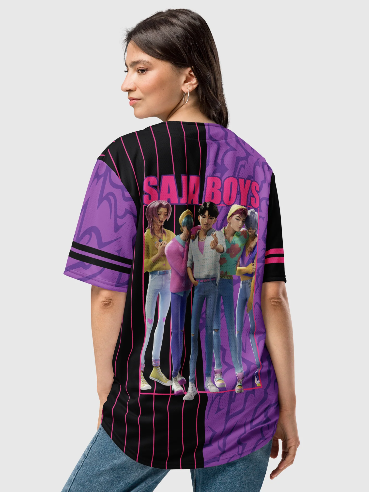 KPop Demon Hunters SAJA BOYS Baseball Jersey - Image 3