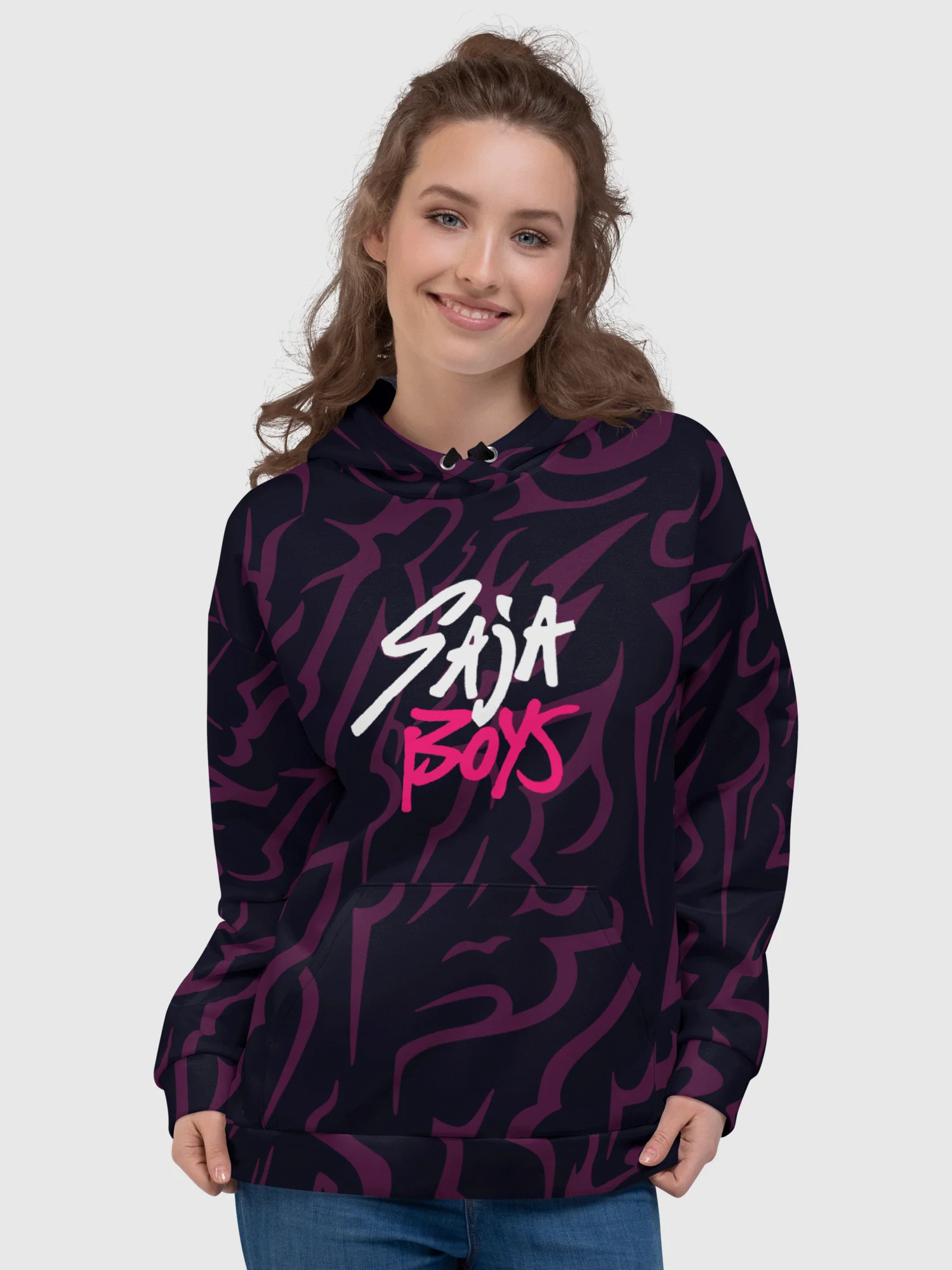 KPop Demon Hunters SAJA BOYS Demon Patterns Hoodie - Image 3