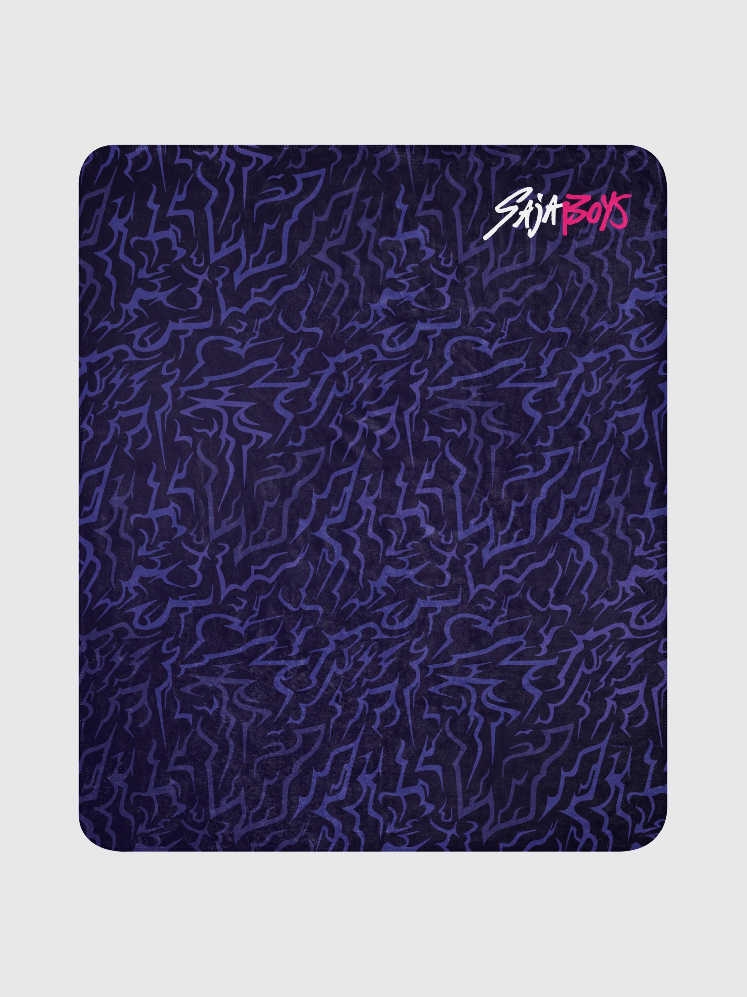 KPop Demon Hunters SAJA BOYS Demon Patterns Sherpa Blanket - Image 3