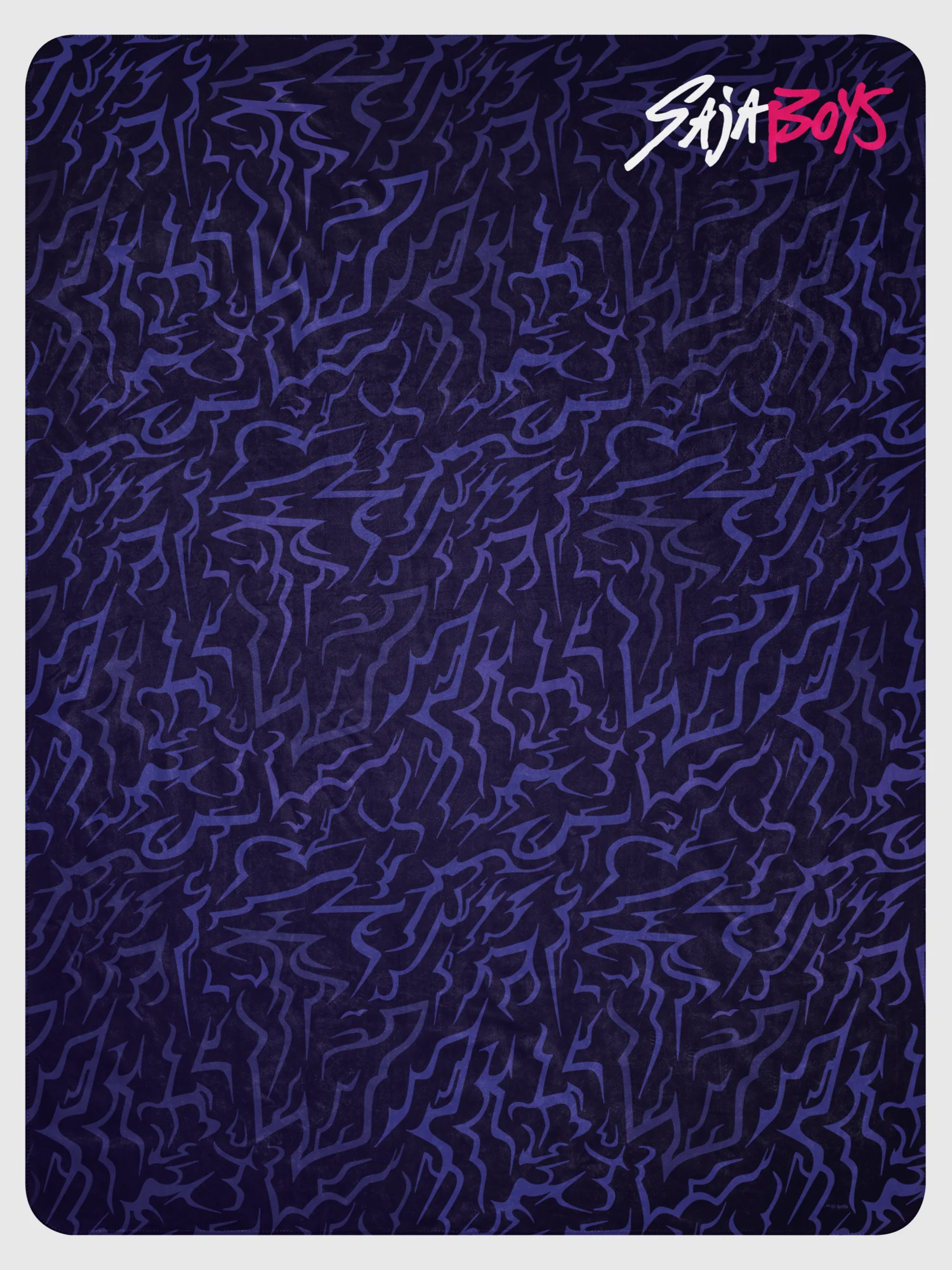 KPop Demon Hunters SAJA BOYS Demon Patterns Sherpa Blanket - Image 4