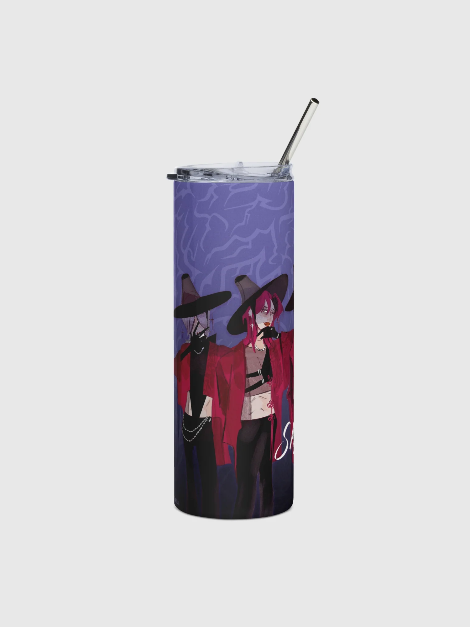 KPop Demon Hunters SAJA BOYS Demon Boy Band Skinny Tumbler - Image 2