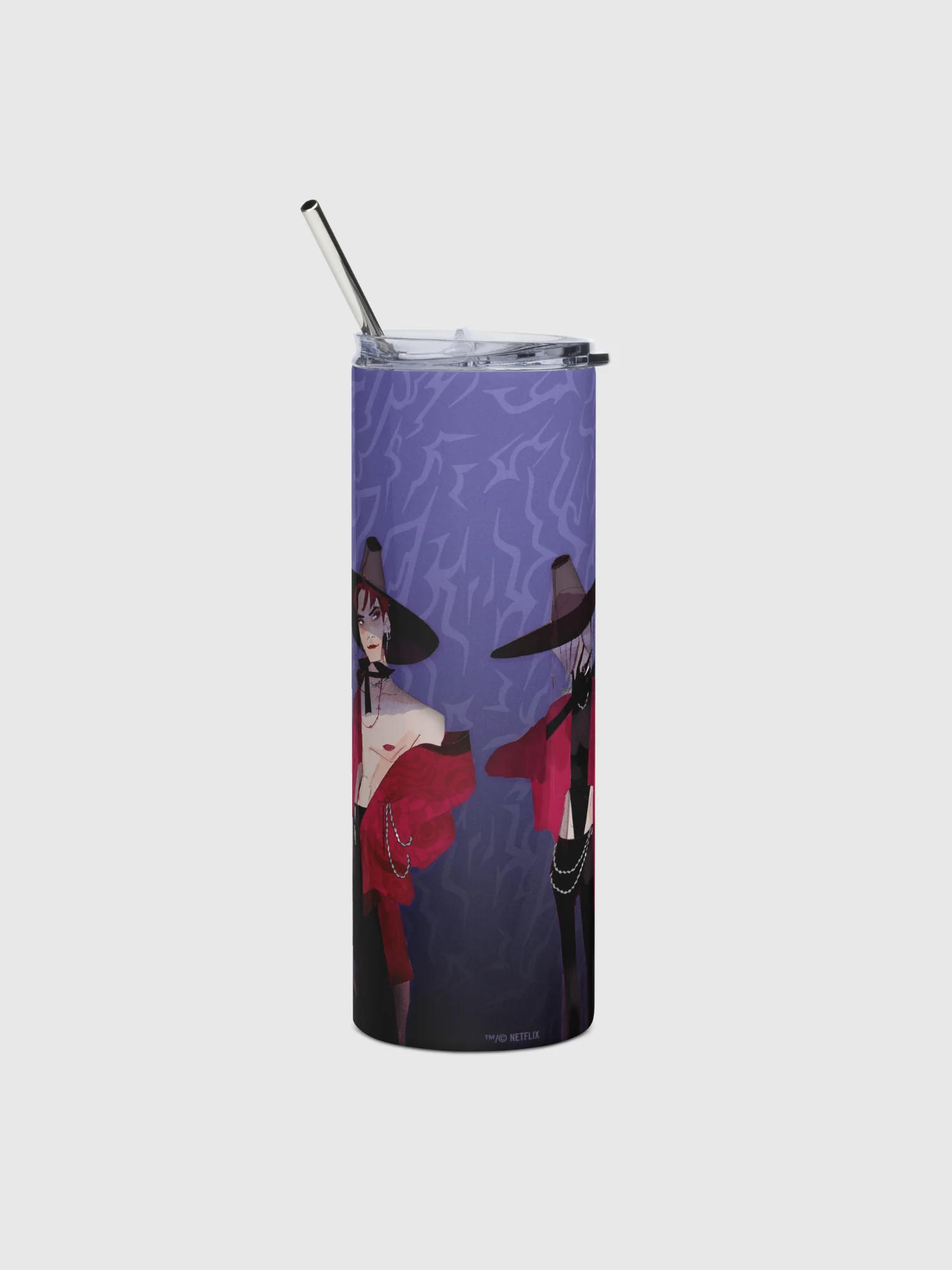 KPop Demon Hunters SAJA BOYS Demon Boy Band Skinny Tumbler - Image 3