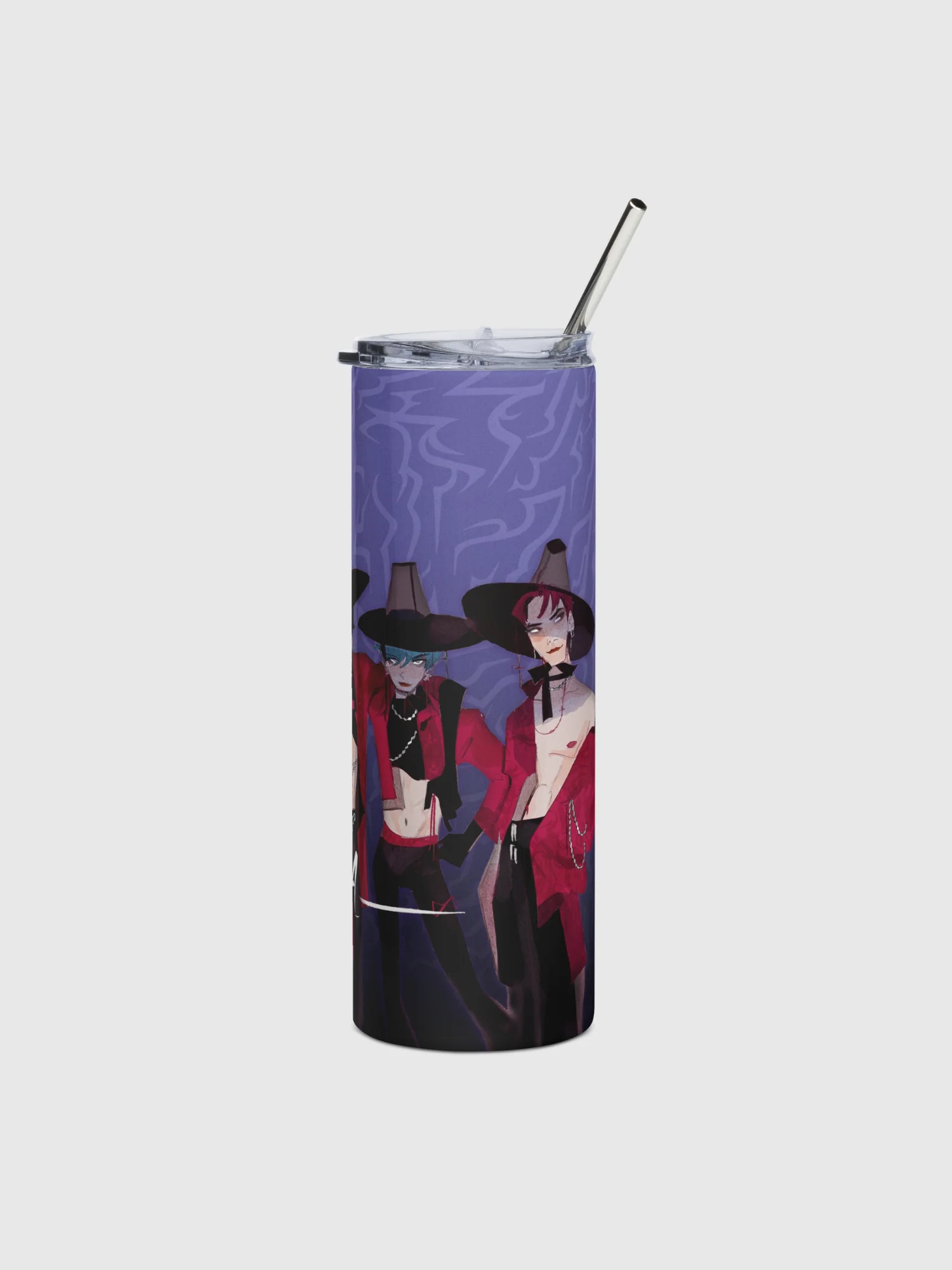 KPop Demon Hunters SAJA BOYS Demon Boy Band Skinny Tumbler - Image 4