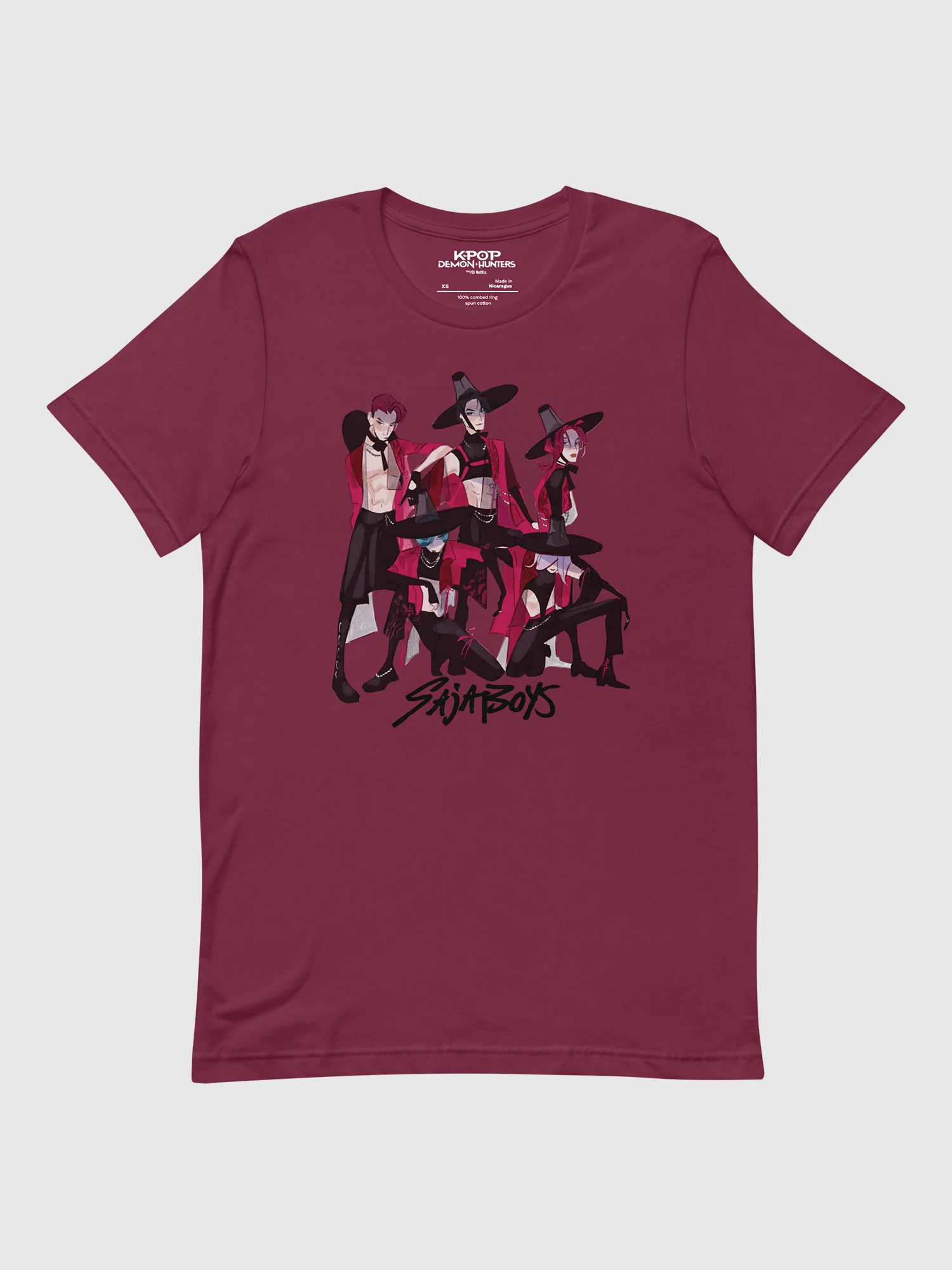 KPop Demon Hunters SAJA BOYS Demon Boy Band T-Shirt - Image 2