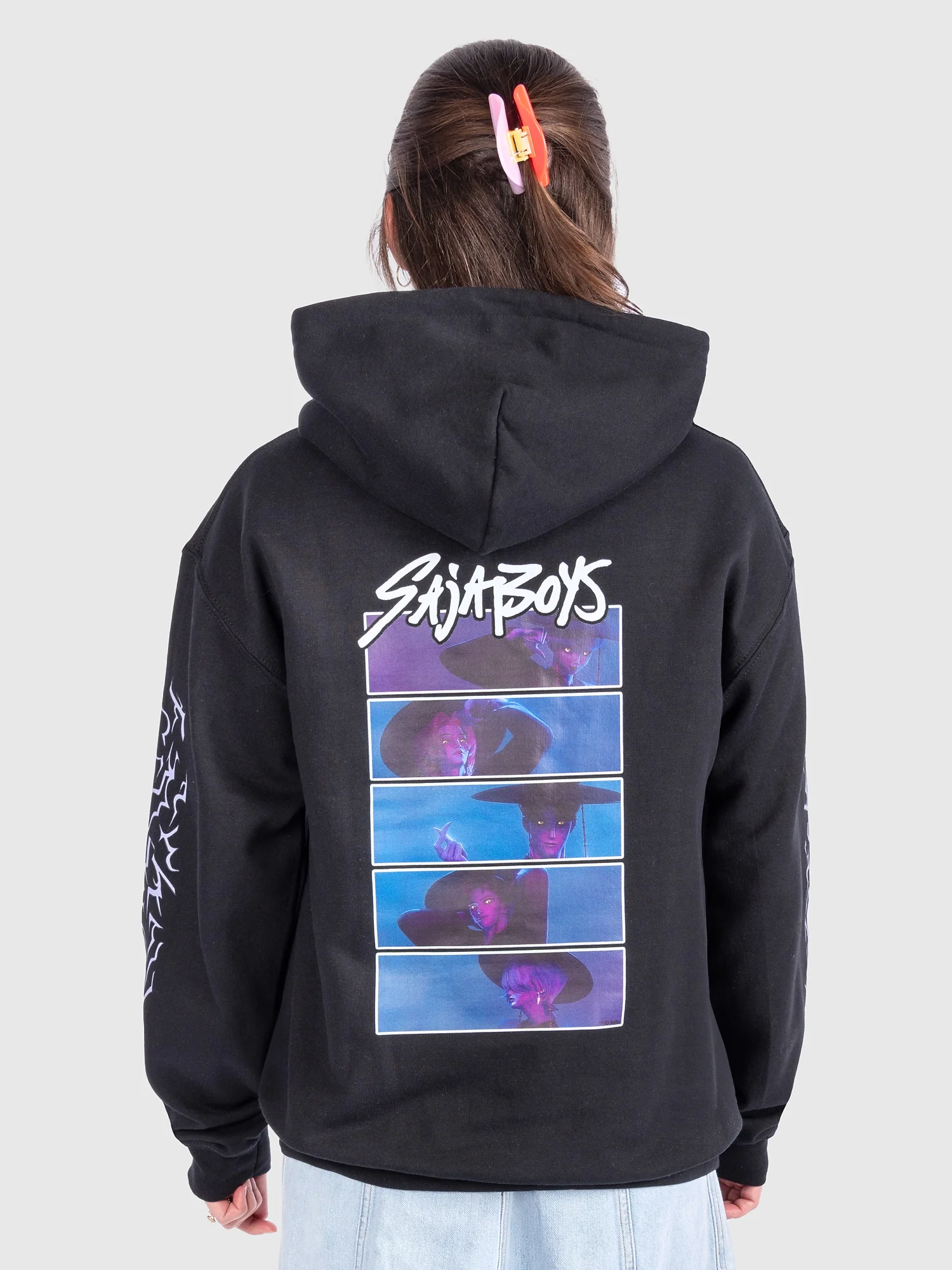 KPop Demon Hunters SAJA BOYS Glow in the Dark Adult Hoodie - Image 7