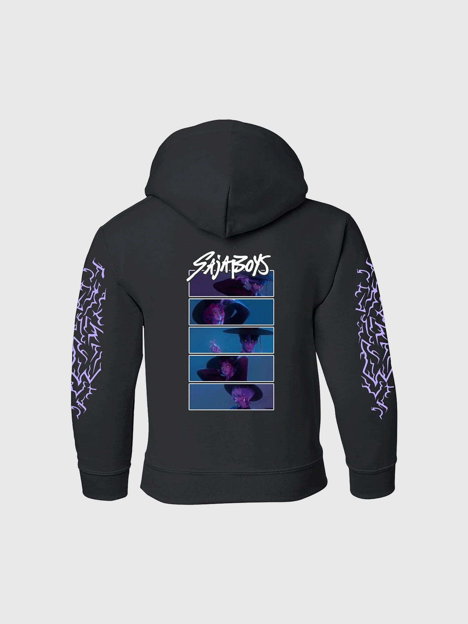 KPop Demon Hunters SAJA BOYS Glow in the Dark Kids Hoodie - Image 3