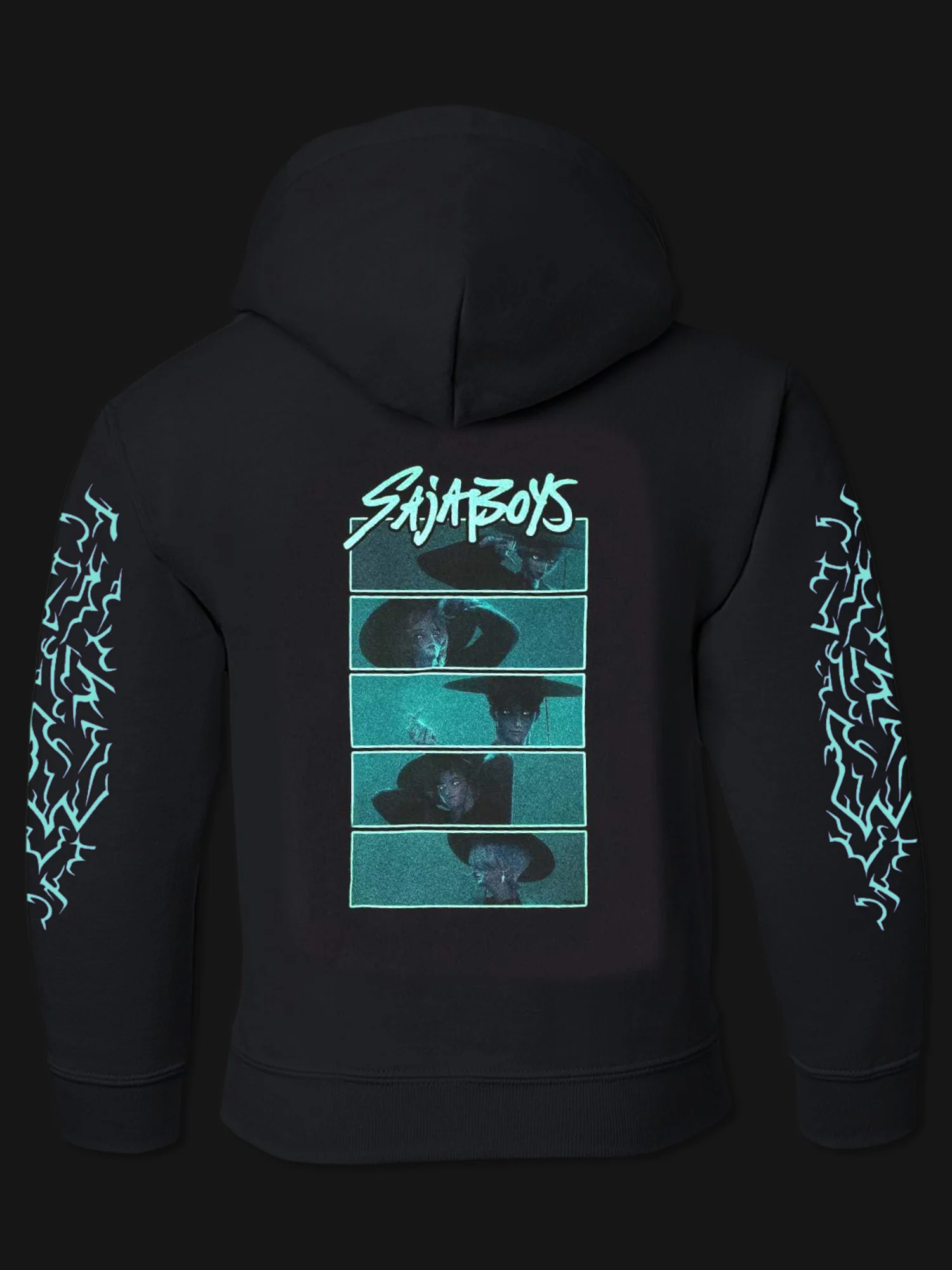 KPop Demon Hunters SAJA BOYS Glow in the Dark Kids Hoodie - Image 4
